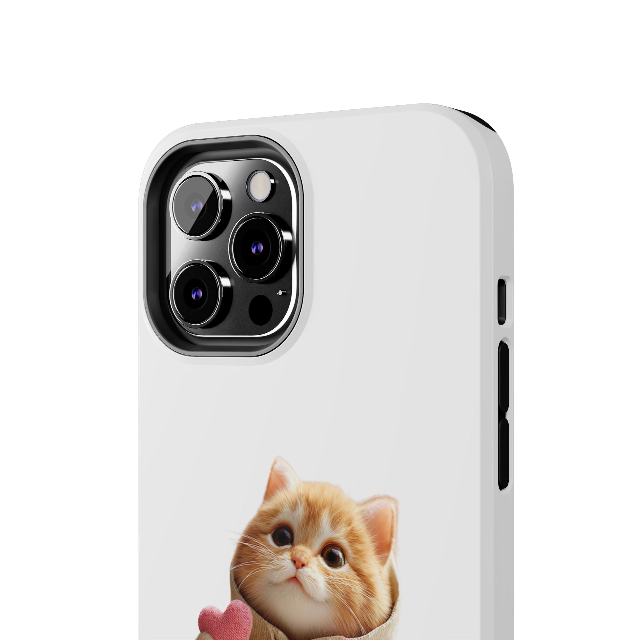 Cute Cat Phone Case with 'I Love You' Design