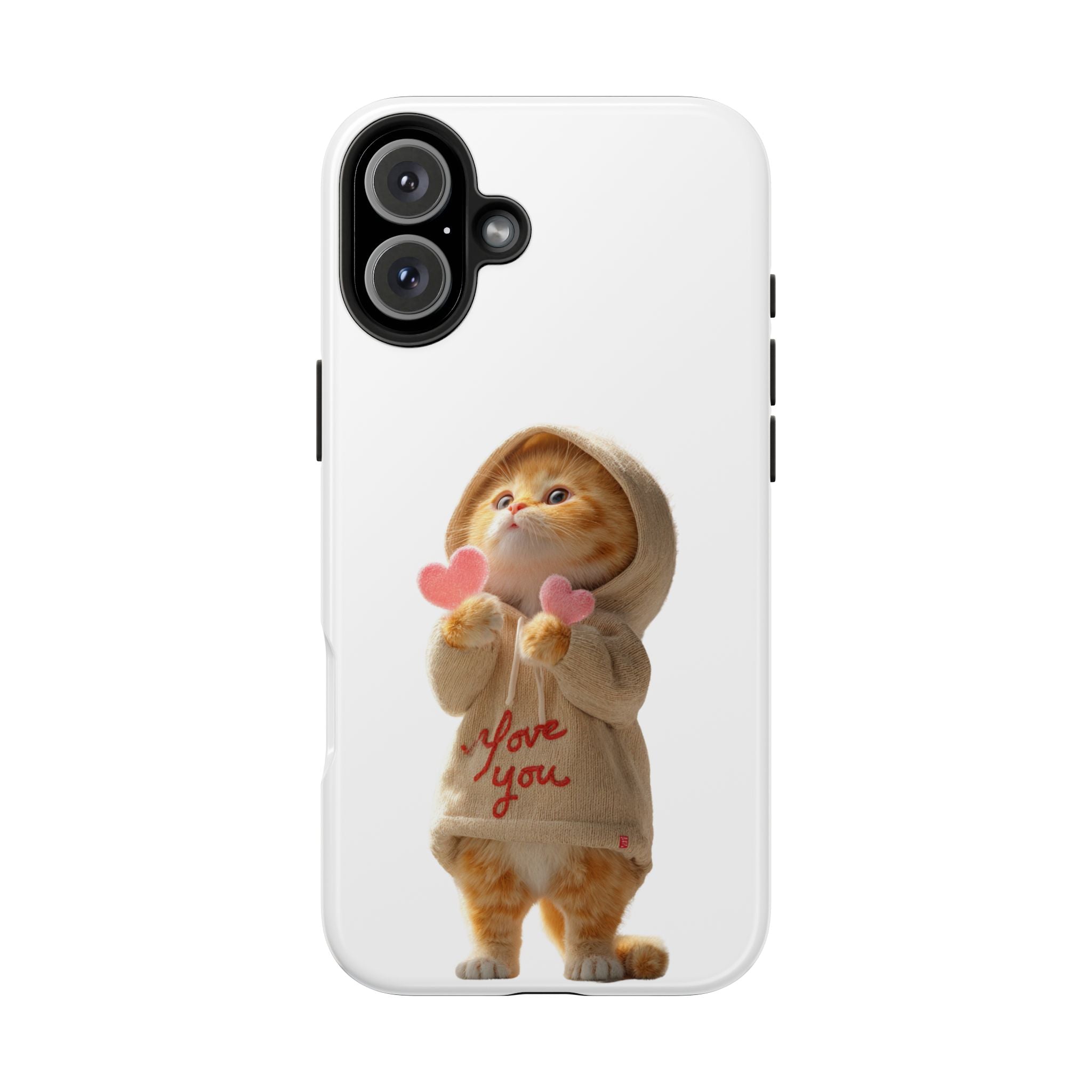 Cute Cat Phone Case - Love You Design