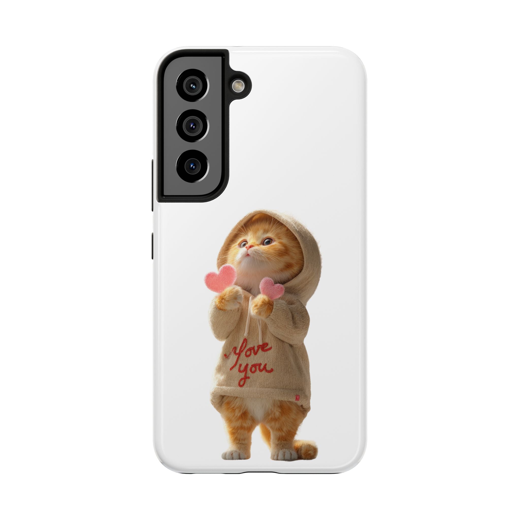 Cute Cat Phone Case - Love You Design