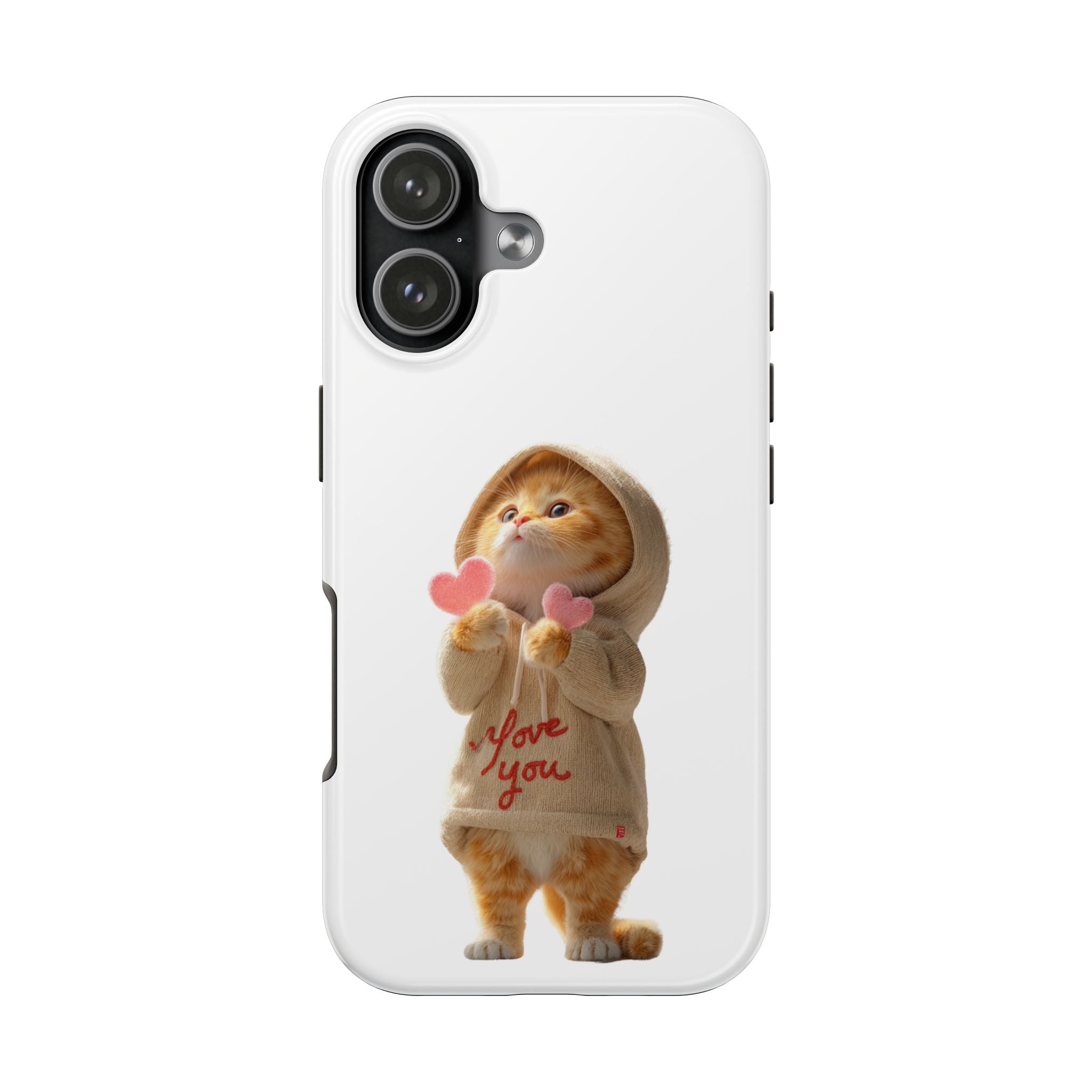 Cute Cat Phone Case - Love You Design