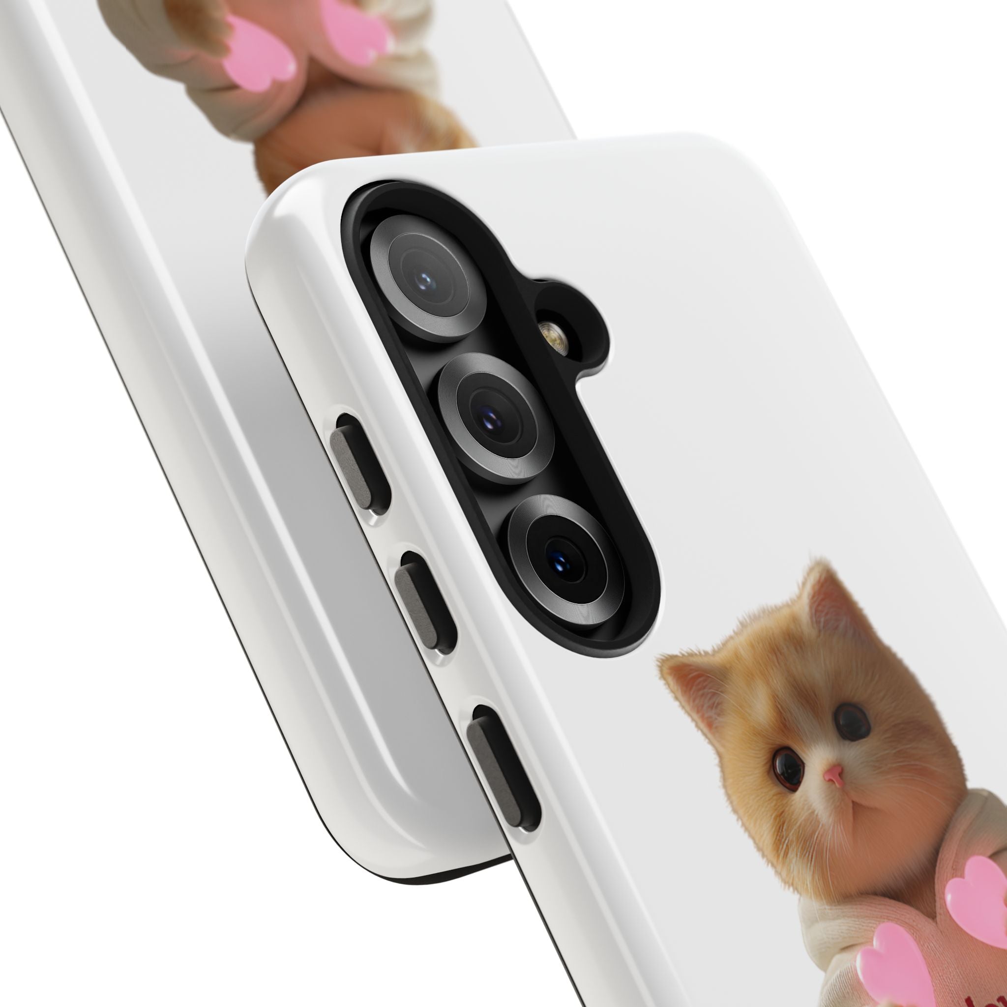 Cute Cat Tough Phone Case - I Love You Design