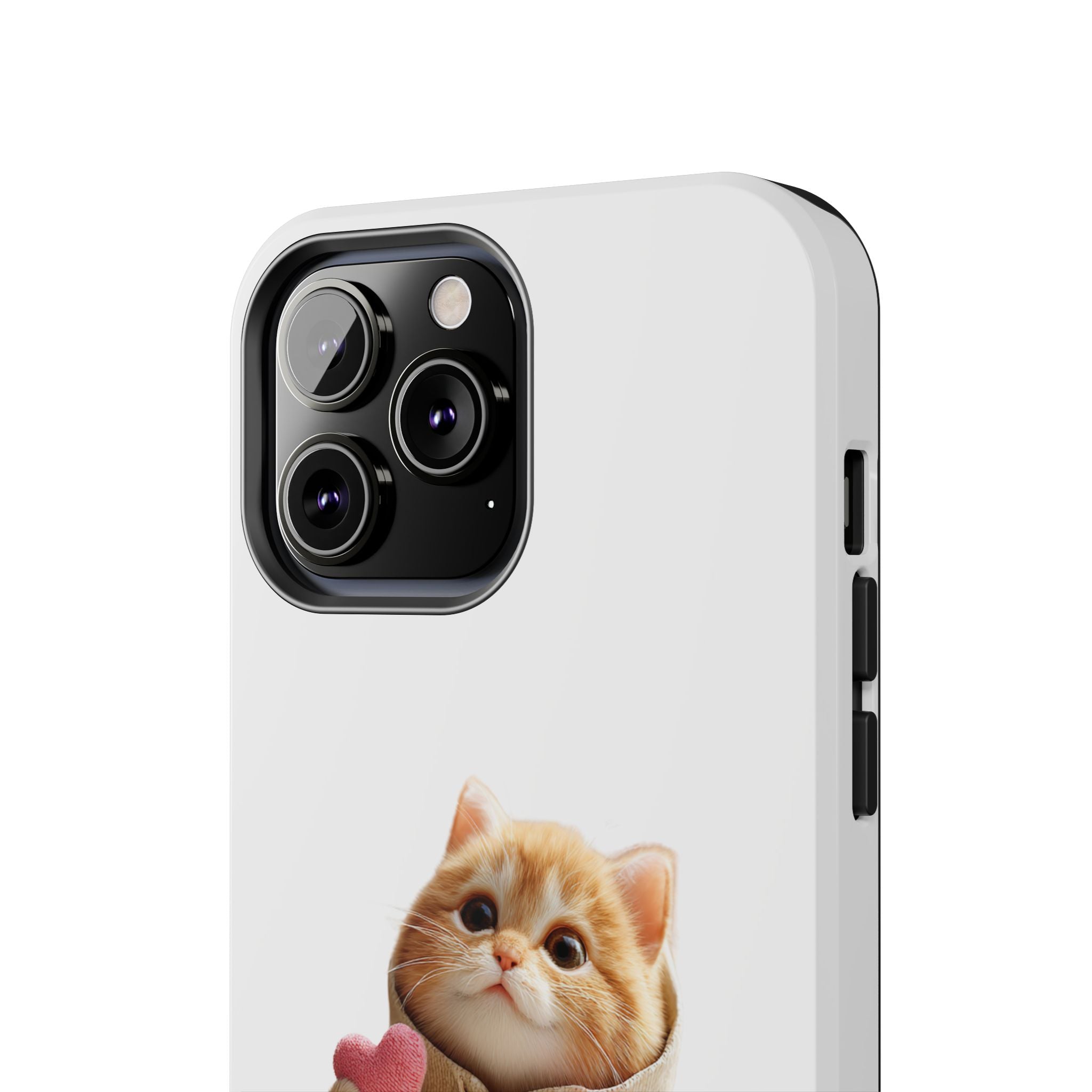 Cute Cat Phone Case with 'I Love You' Design