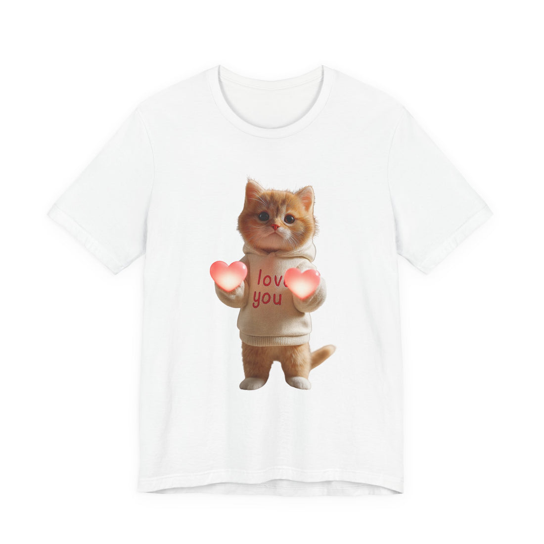Cute Cat Love You Tee Shirt