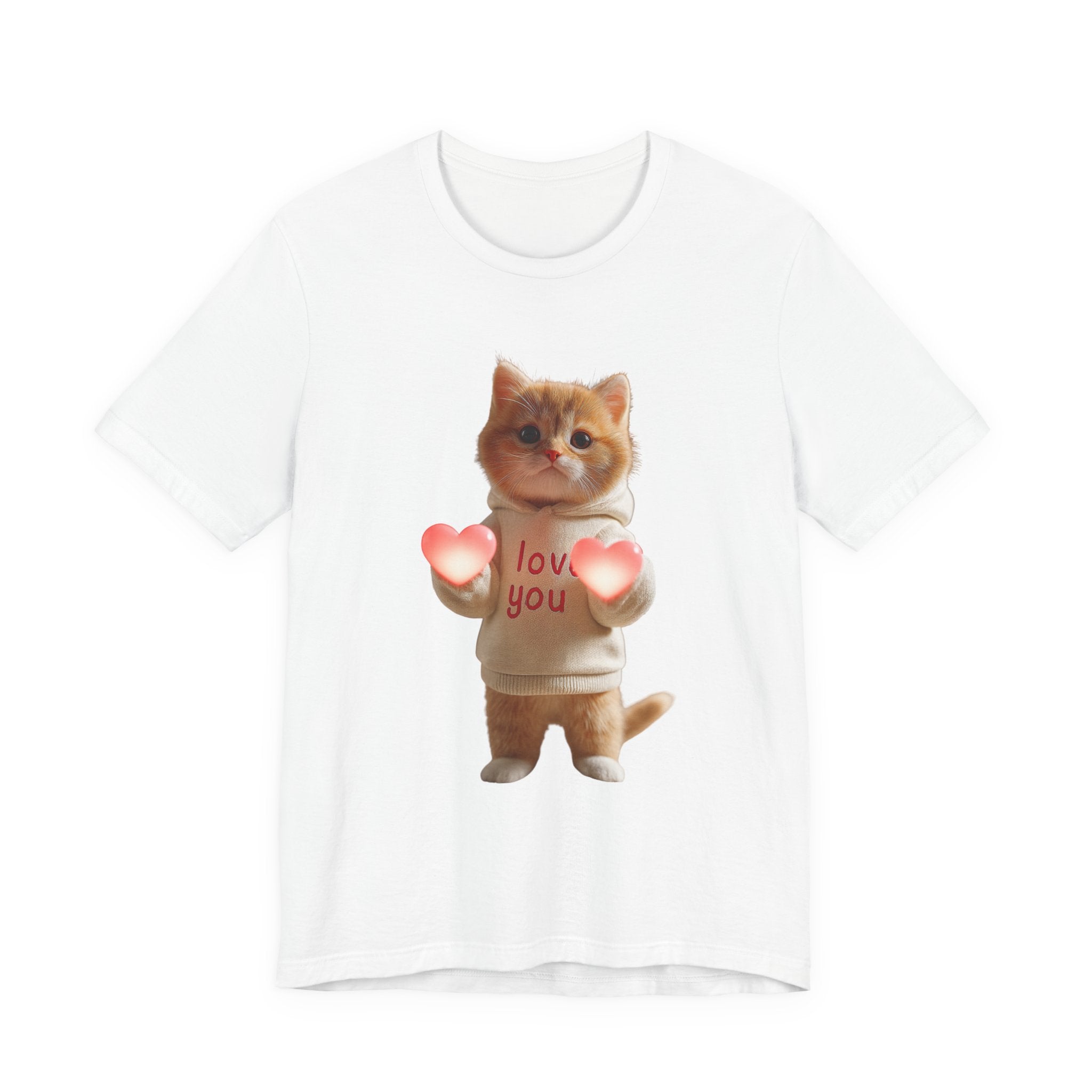 Cute Cat Love You Tee Shirt
