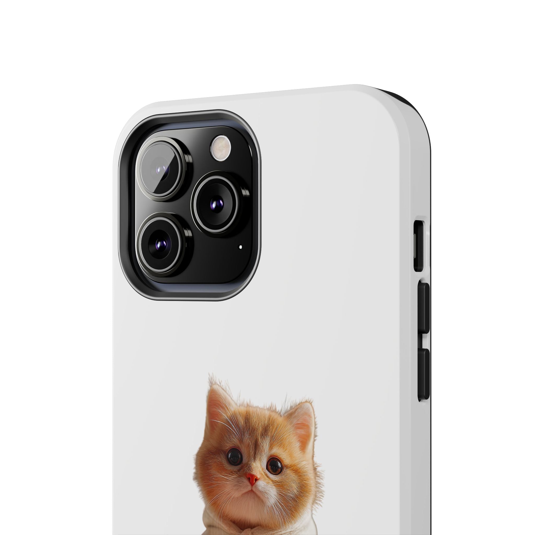 Cute Kitten ‘Love You’ Heart Paw Tough Protective Case