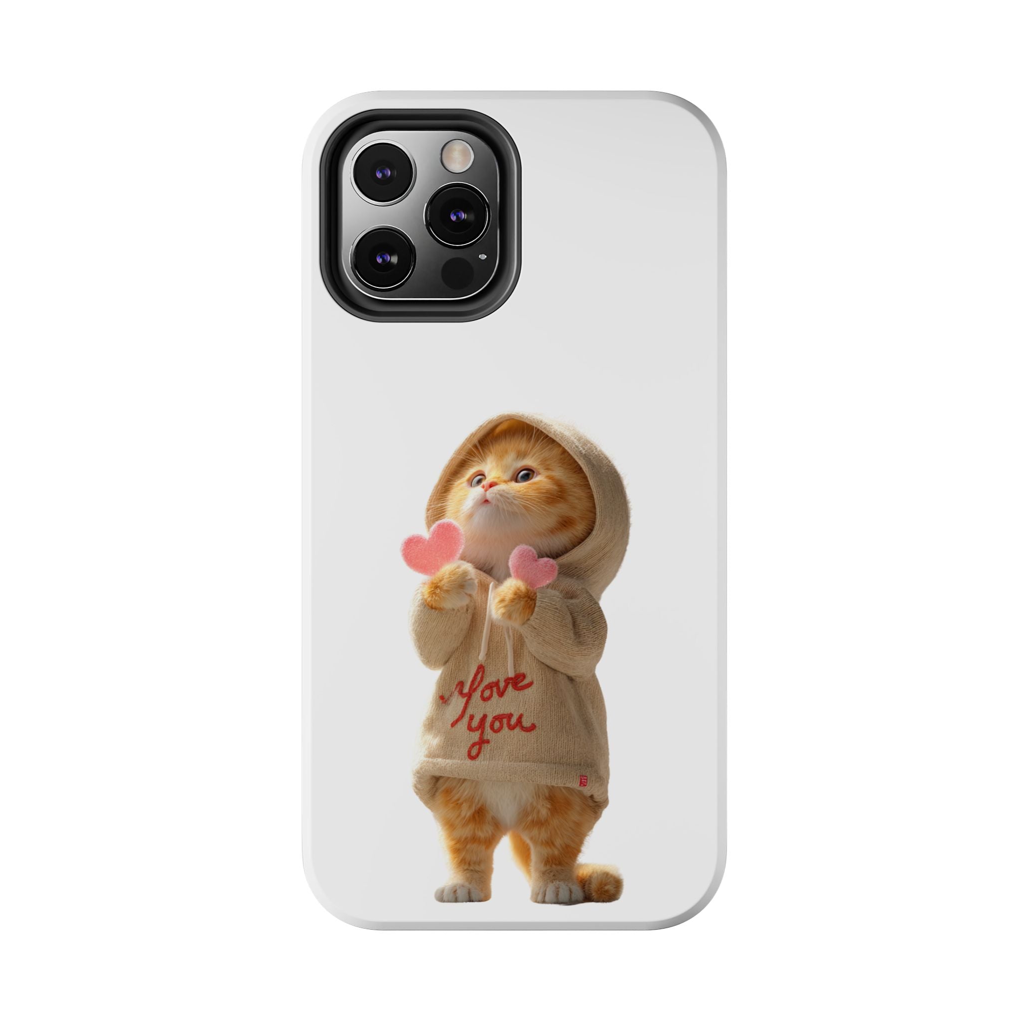 Cute Cat Phone Case - Love You Design