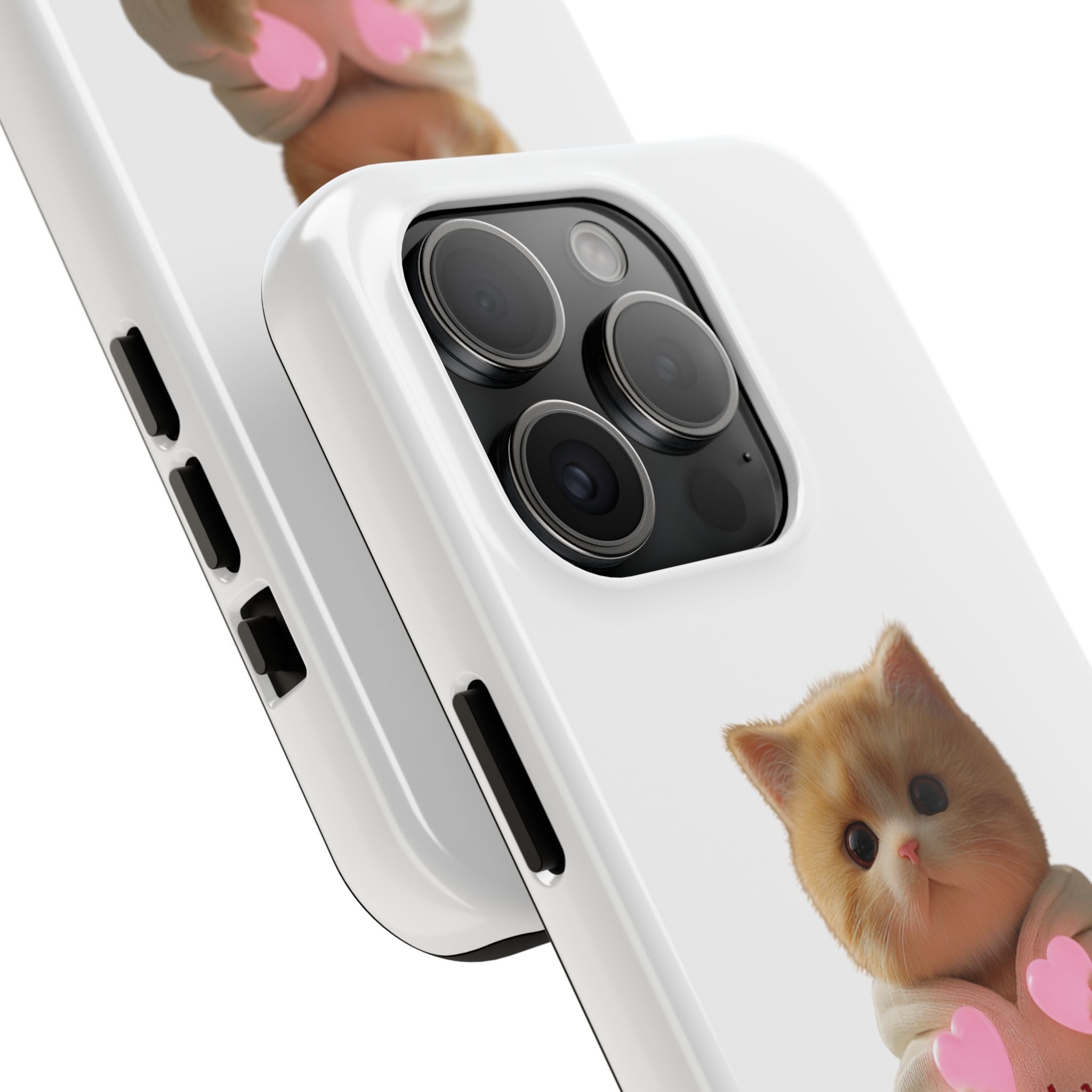 Cute Cat Tough Phone Case - I Love You Design