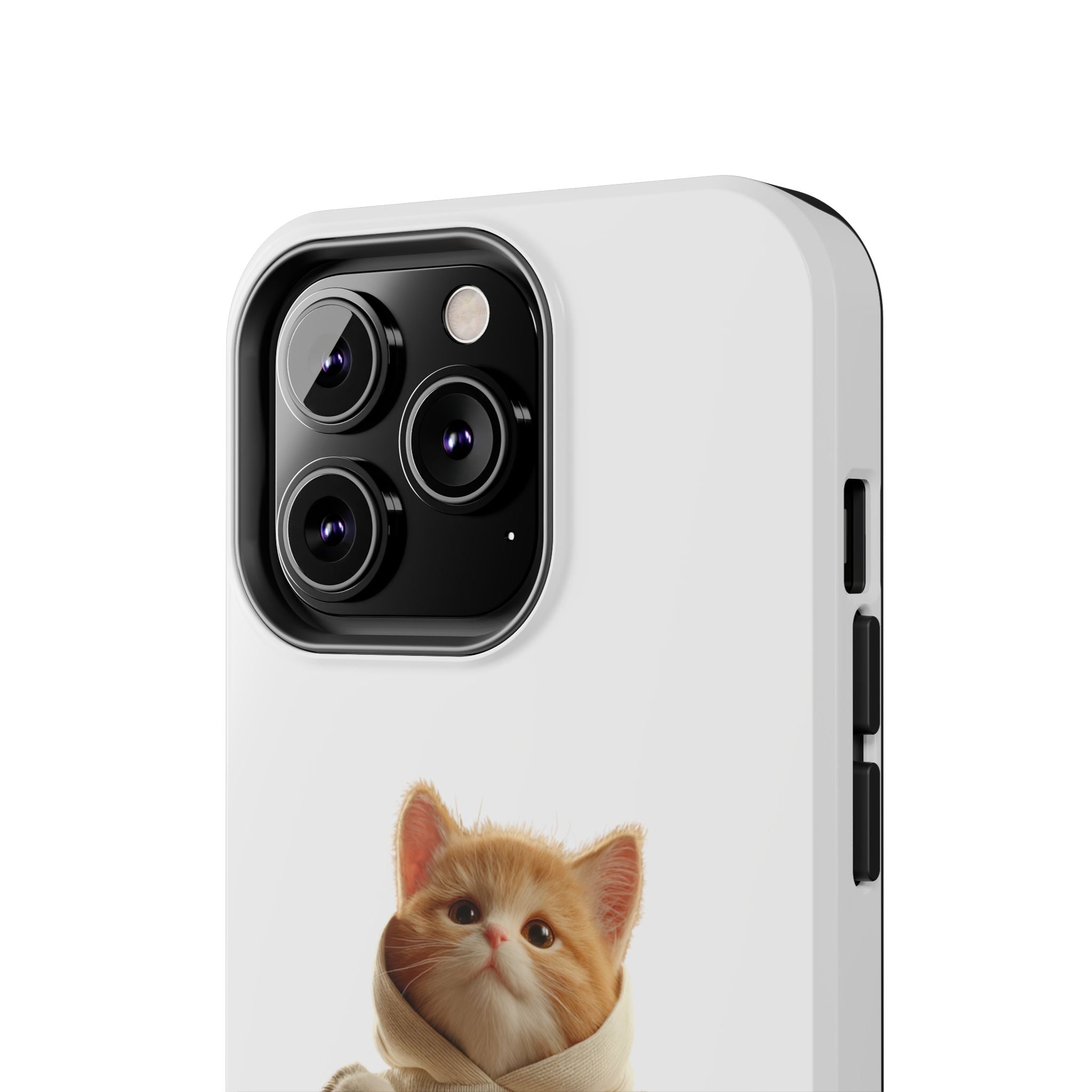 Cute Cat Tough Phone Case – 'I  You' Design