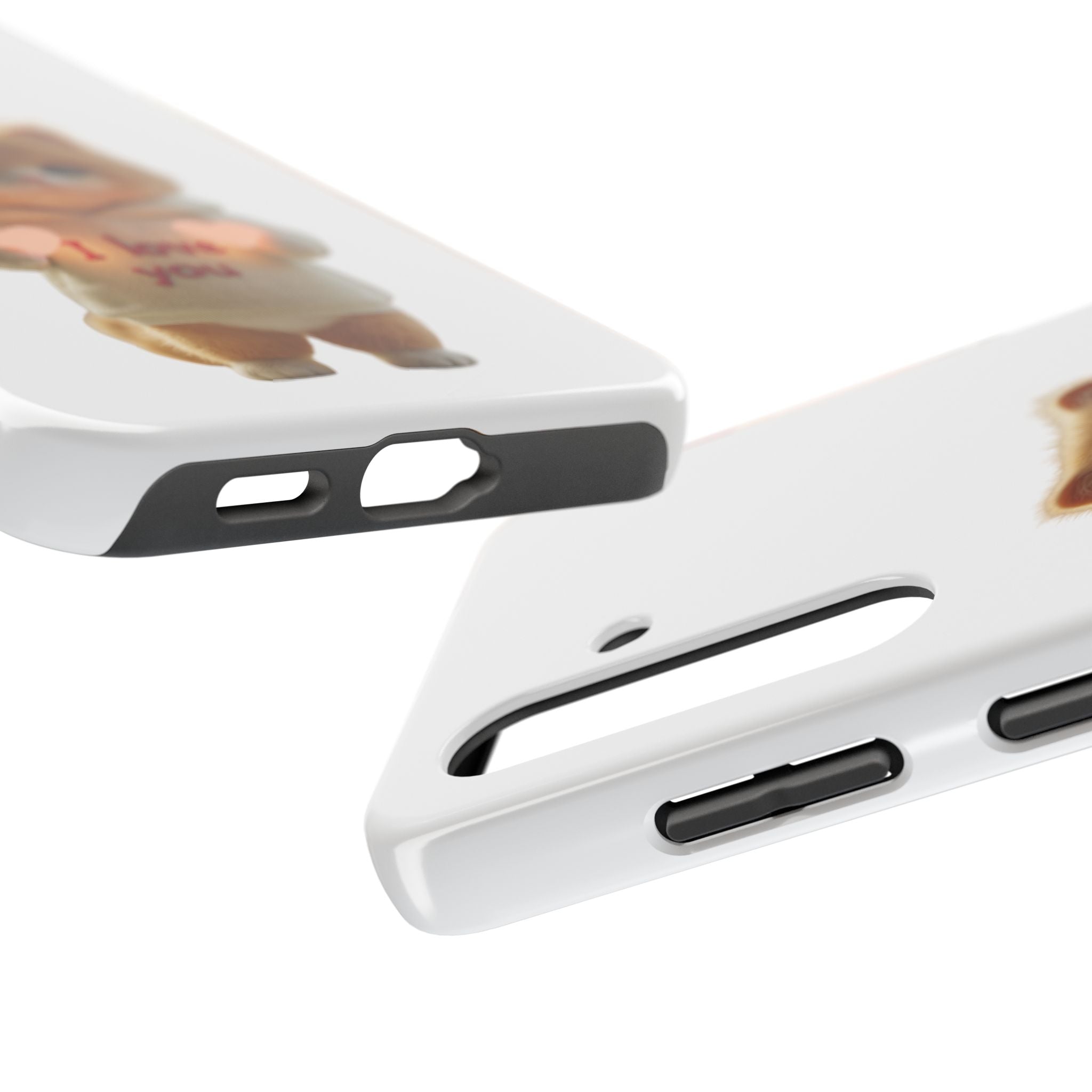 Cute Cat Love Phone Case - Tough Protection with Adorable Design