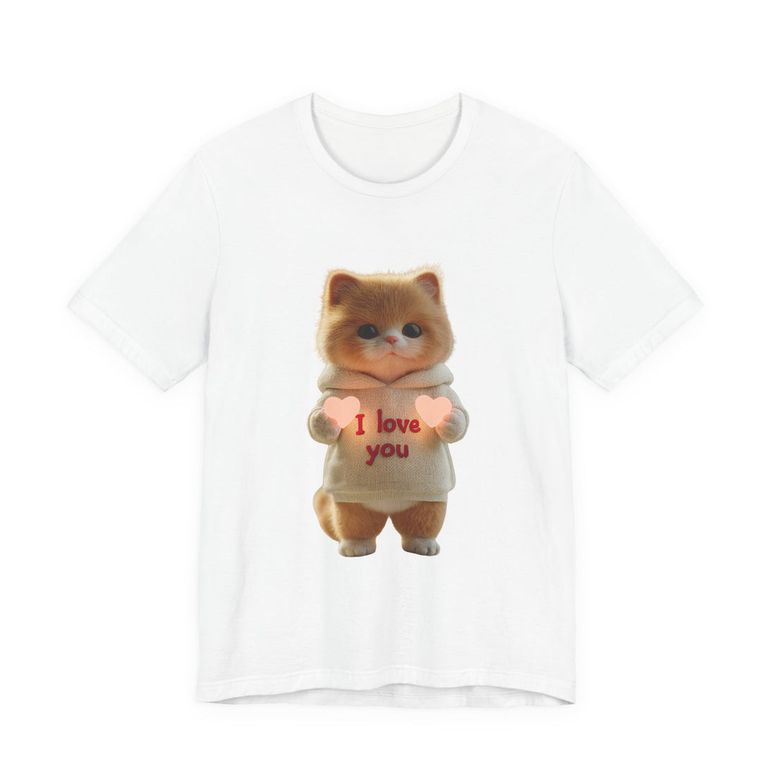 Cute Cat 'I Love You' Unisex Tee