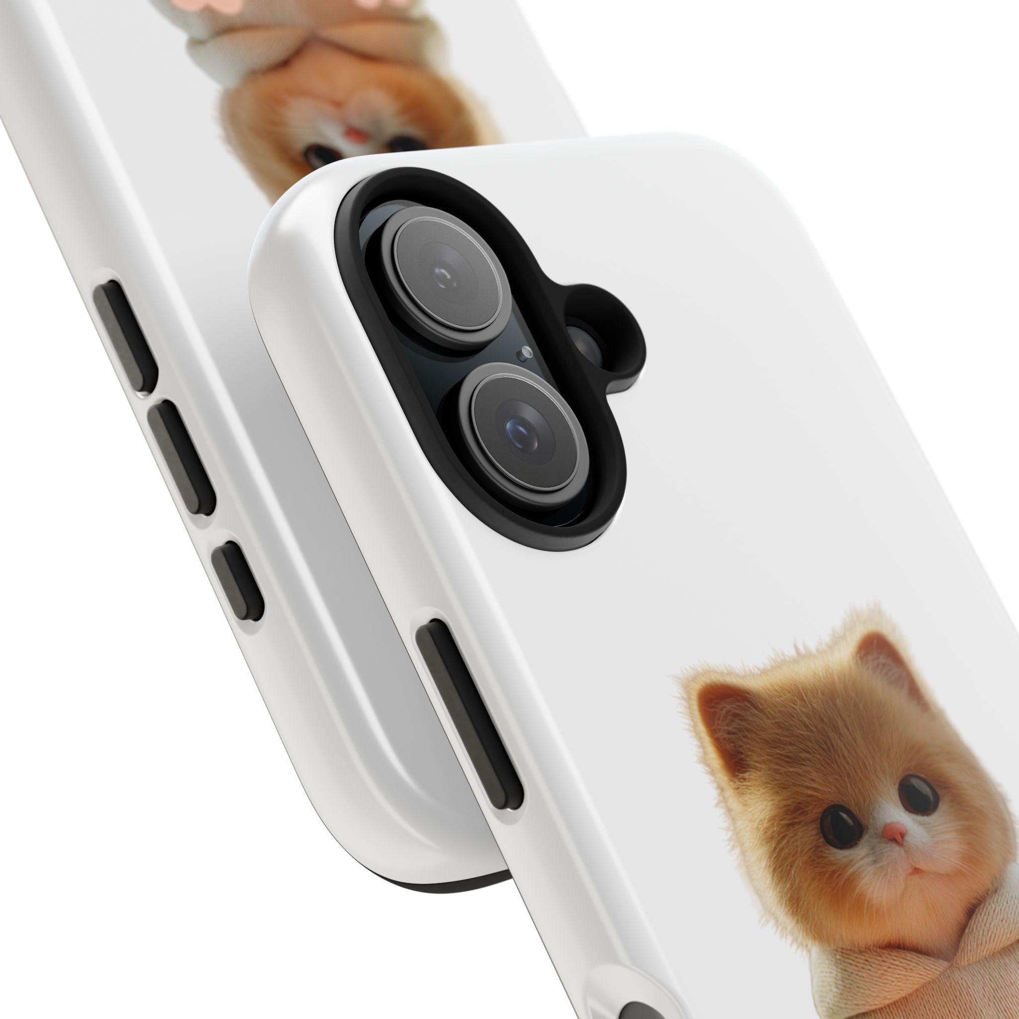 Cute Cat Love Phone Case - Tough Protection with Adorable Design