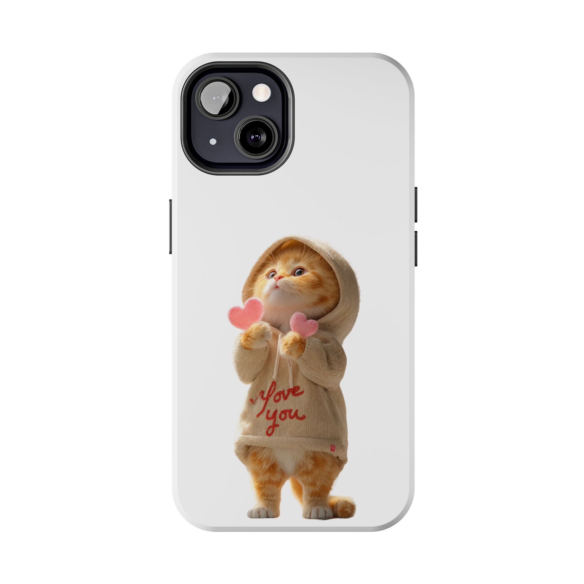 Cute Cat Phone Case - Love You Design