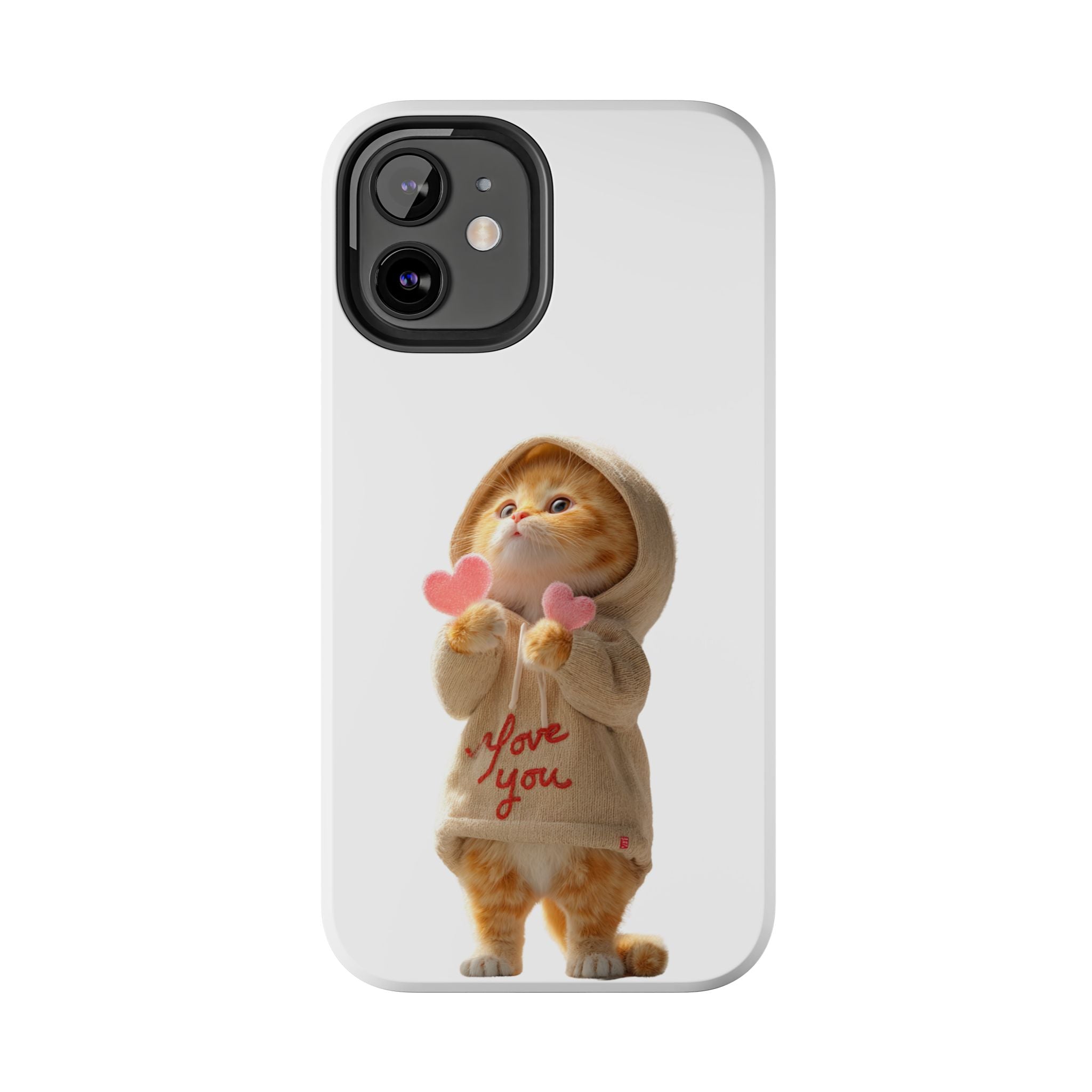 Cute Cat Phone Case - Love You Design