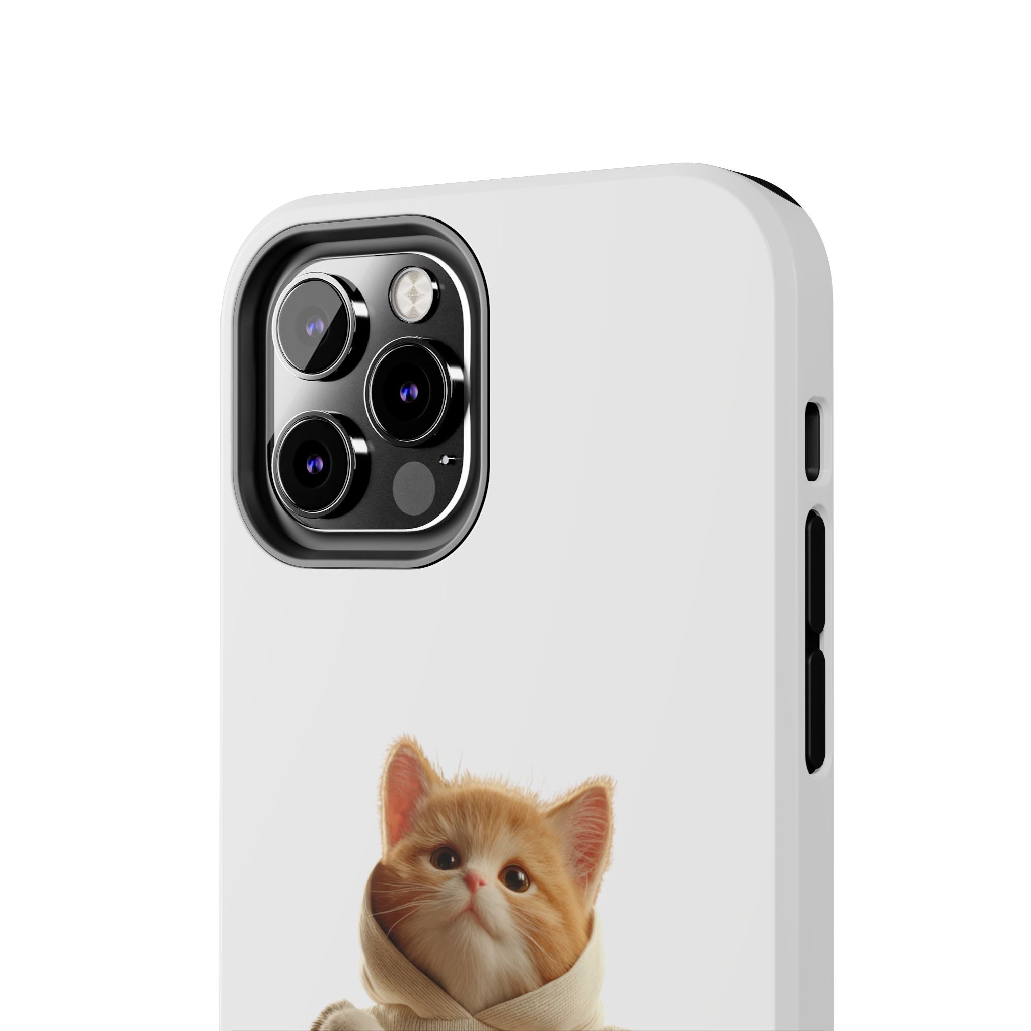 Cute Cat Tough Phone Case – 'I  You' Design