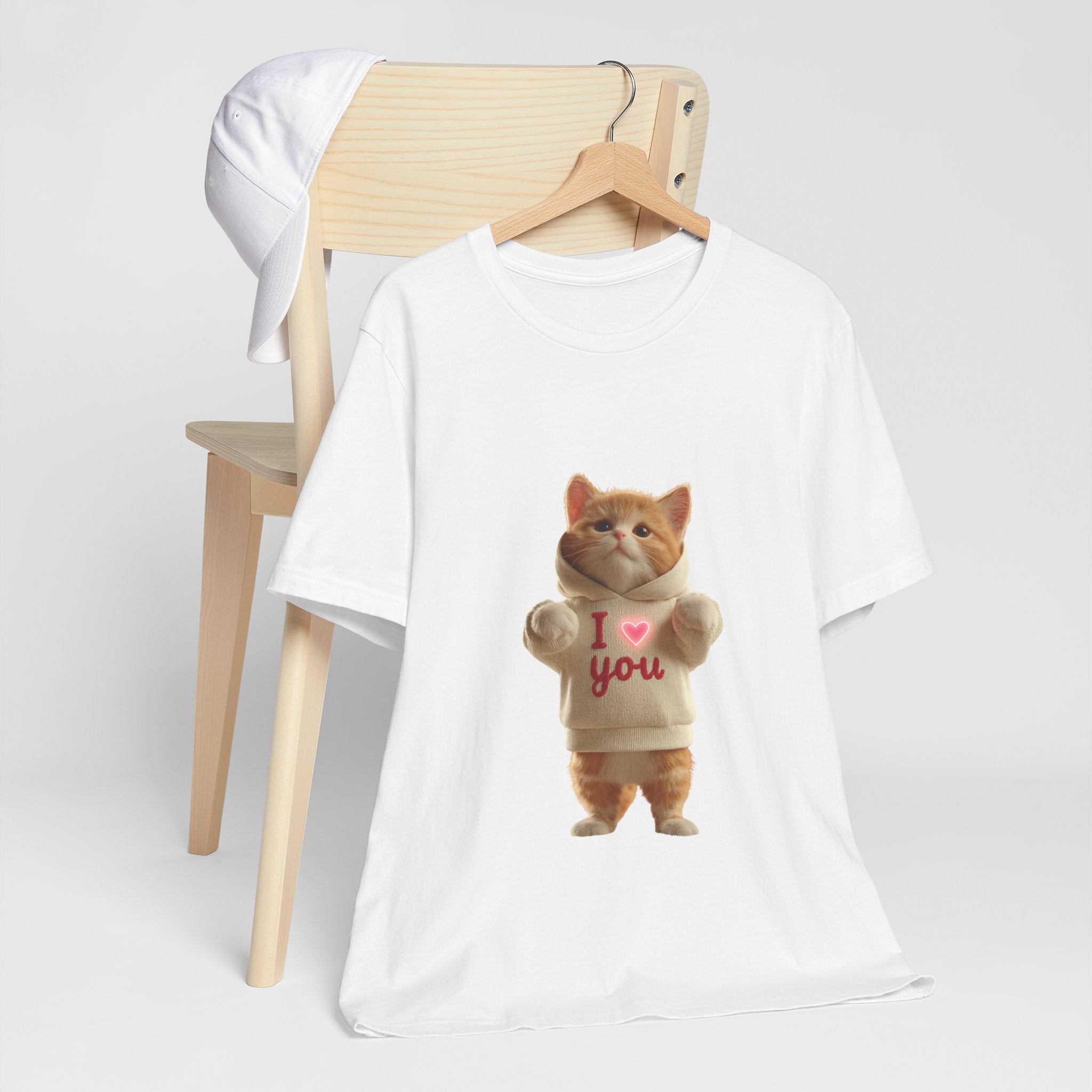 Cute Cat 'I Love You' Unisex Tee