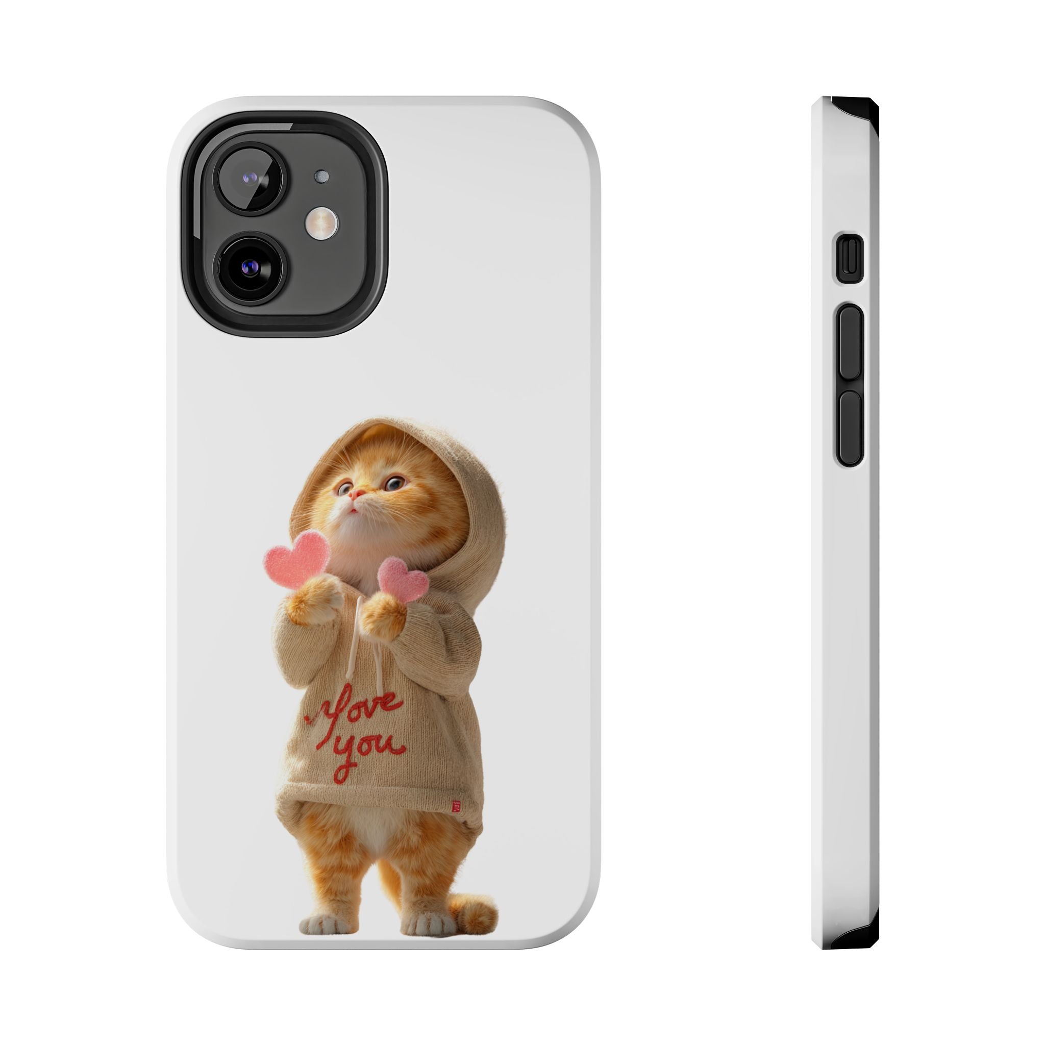 Cute Cat Phone Case - Love You Design