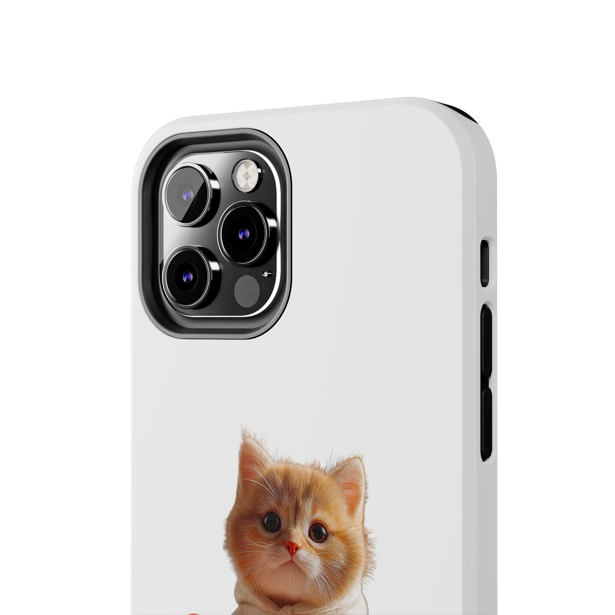 Cute Kitten ‘Love You’ Heart Paw Tough Protective Case