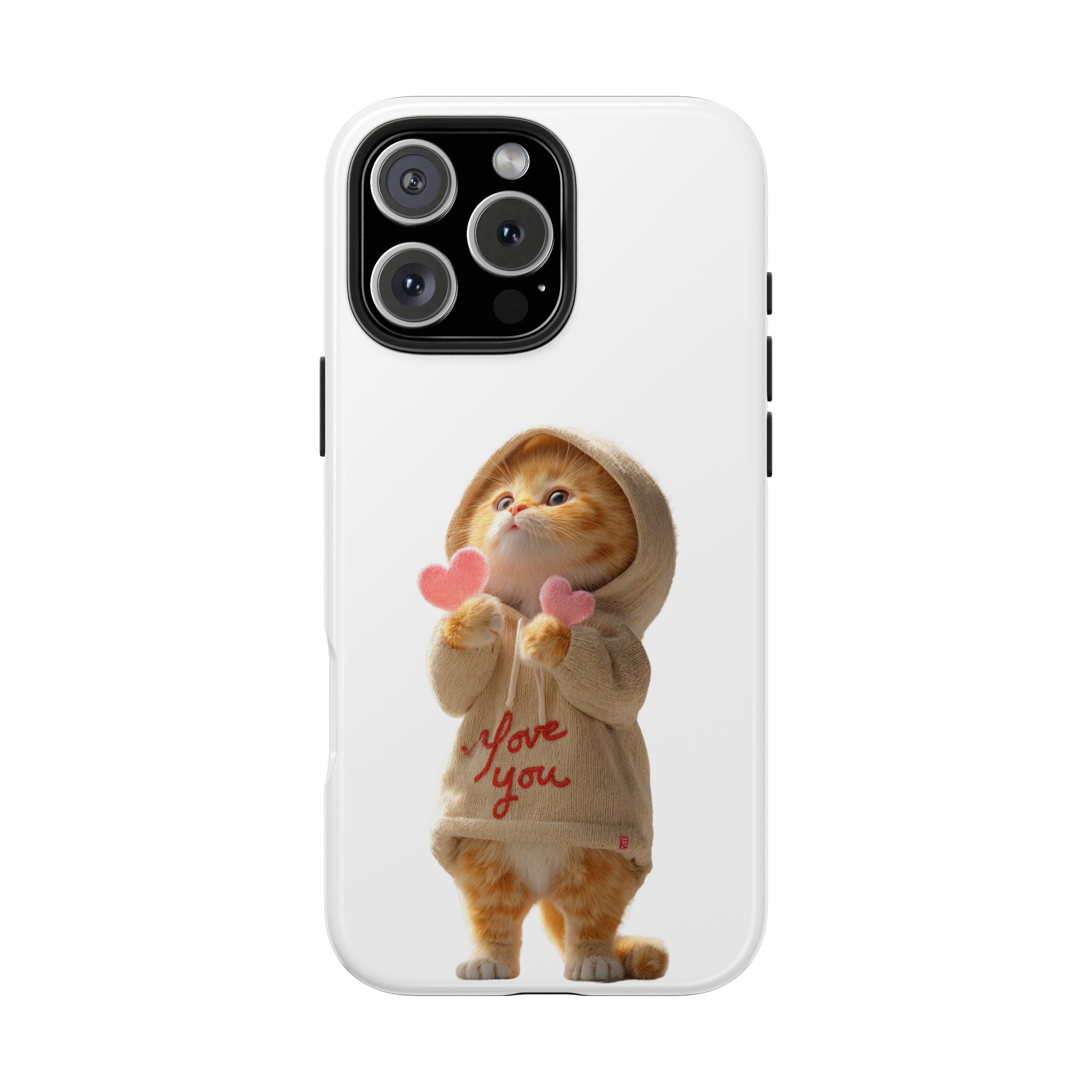 Cute Cat Phone Case - Love You Design