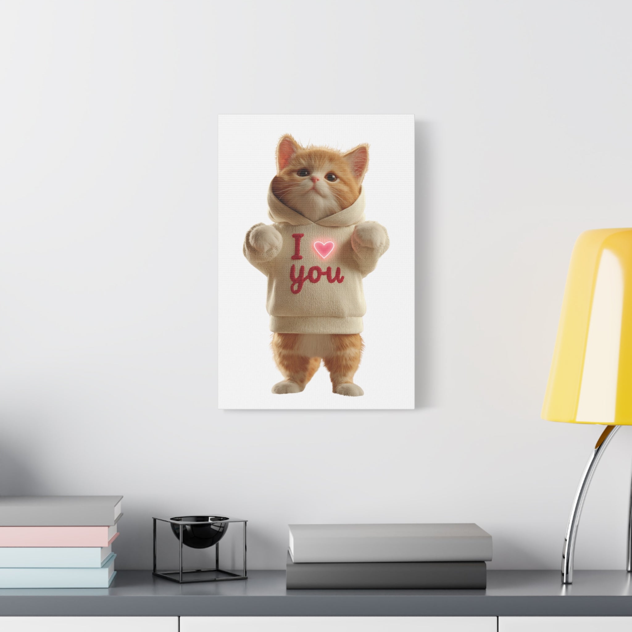 Cute Kittens 'I  You' Canvas Wall Art — Stretched Matte Print