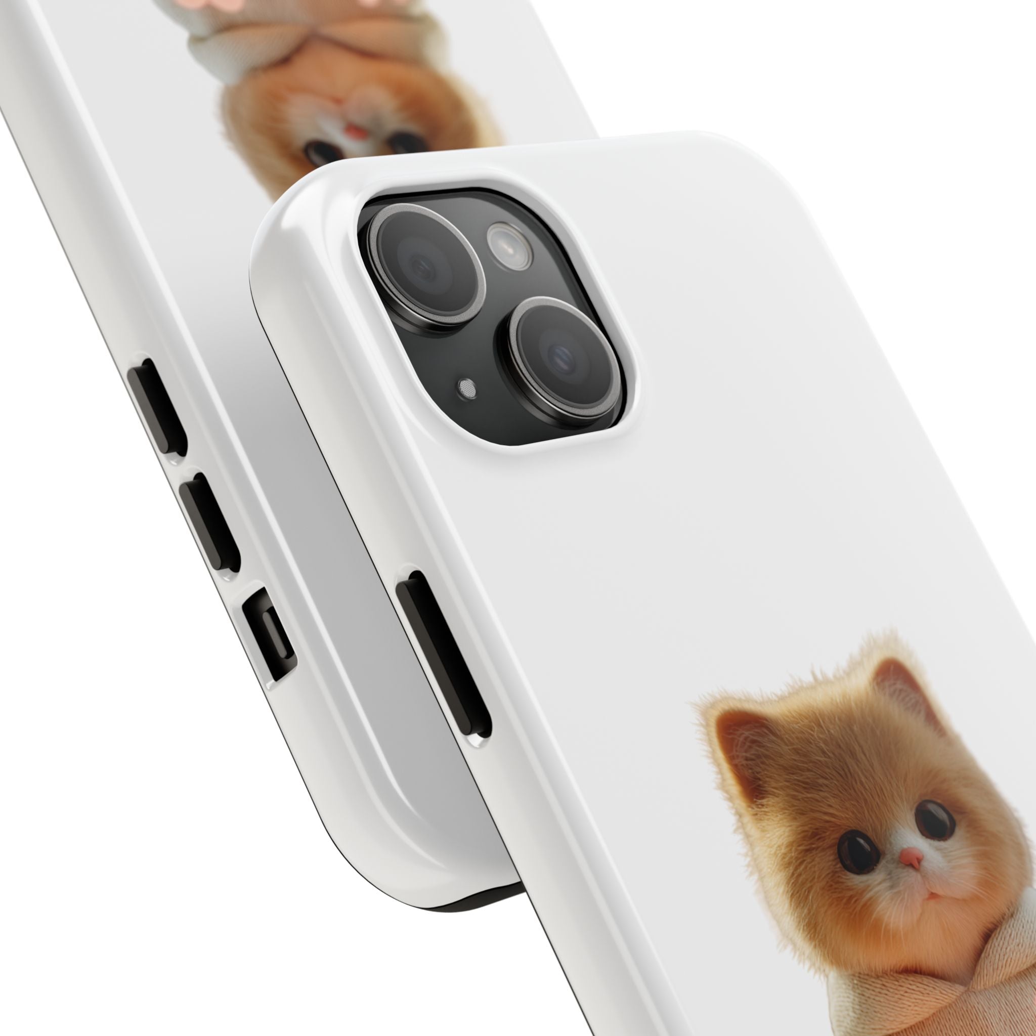 Cute Cat Love Phone Case - Tough Protection with Adorable Design