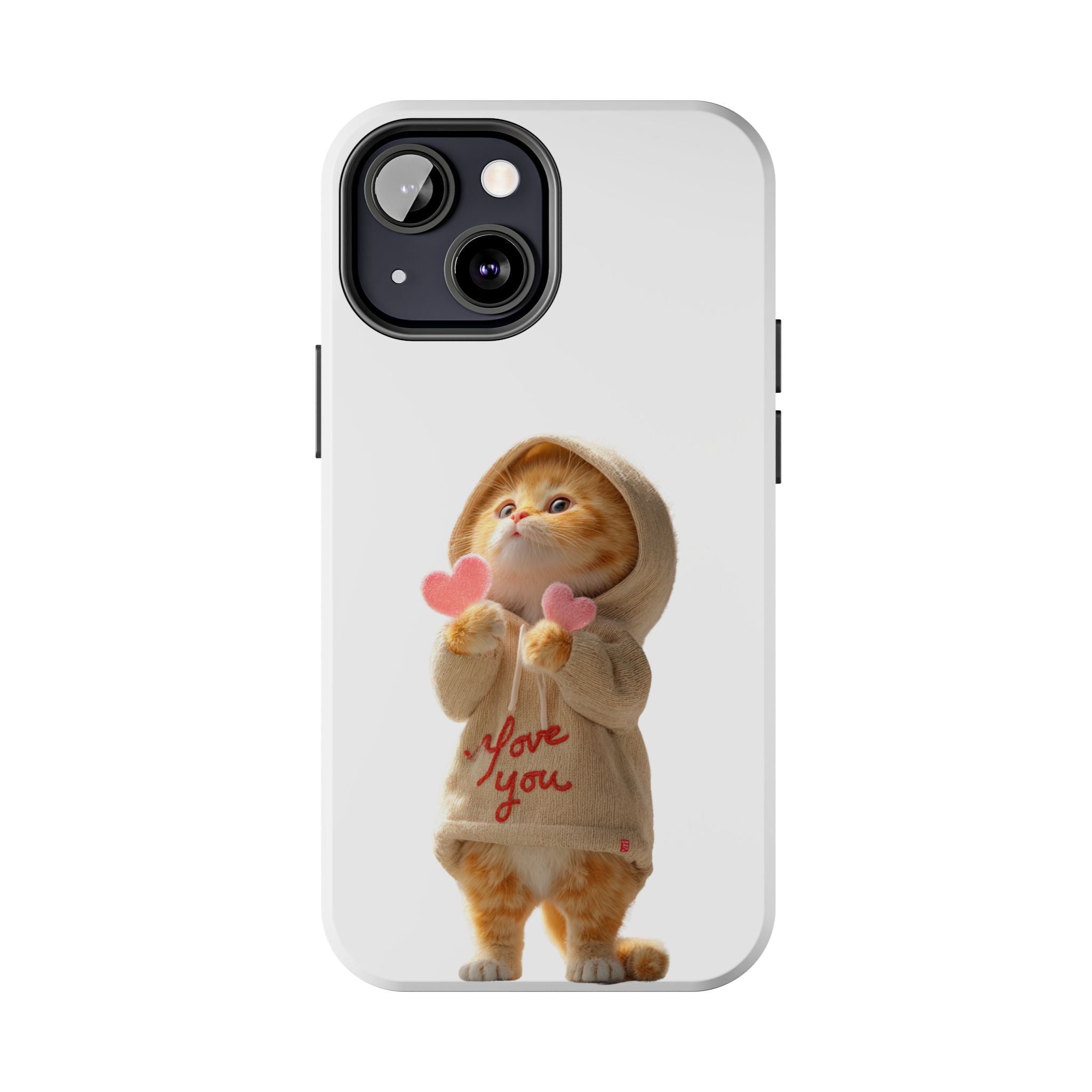 Cute Cat Phone Case - Love You Design