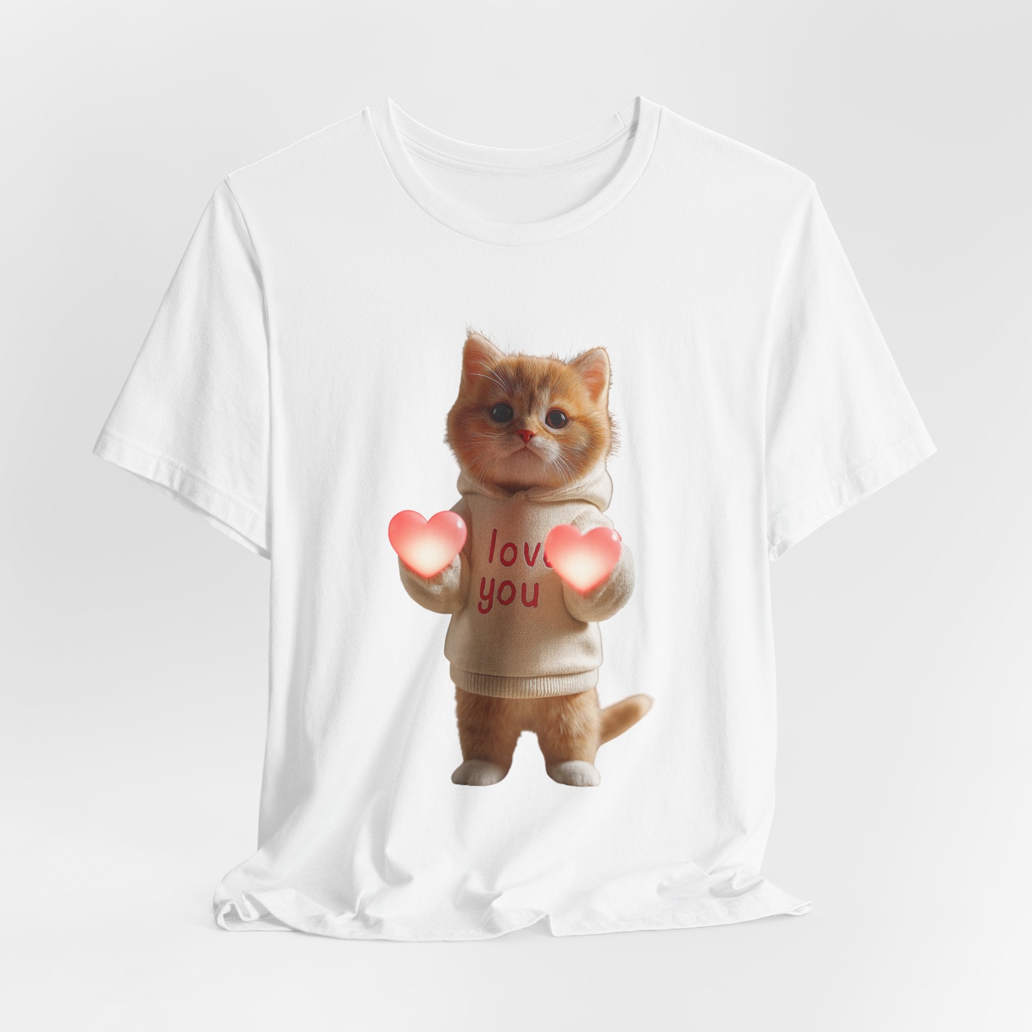 Cute Cat Love You Tee Shirt