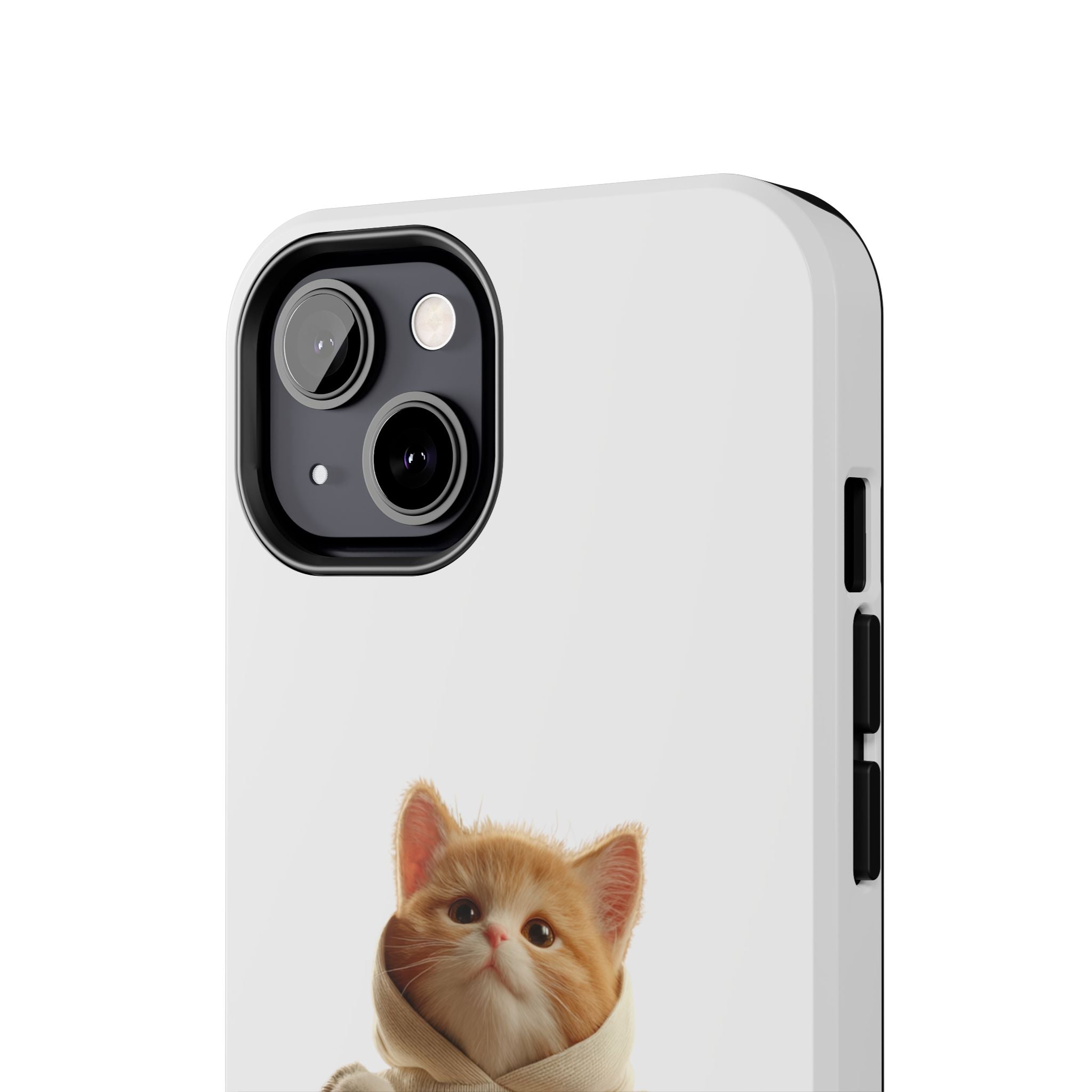 Cute Cat Tough Phone Case – 'I  You' Design