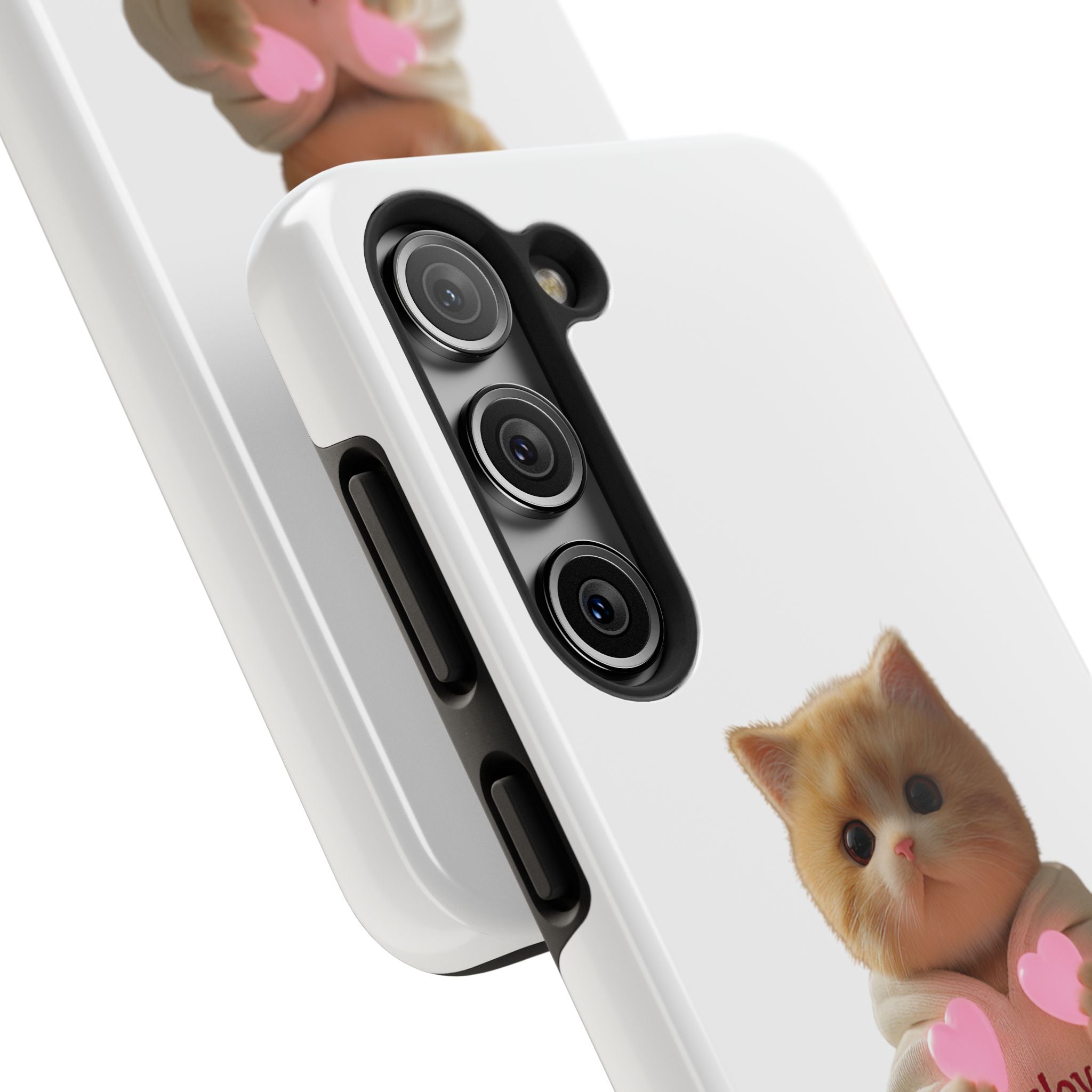 Cute Cat Tough Phone Case - I Love You Design