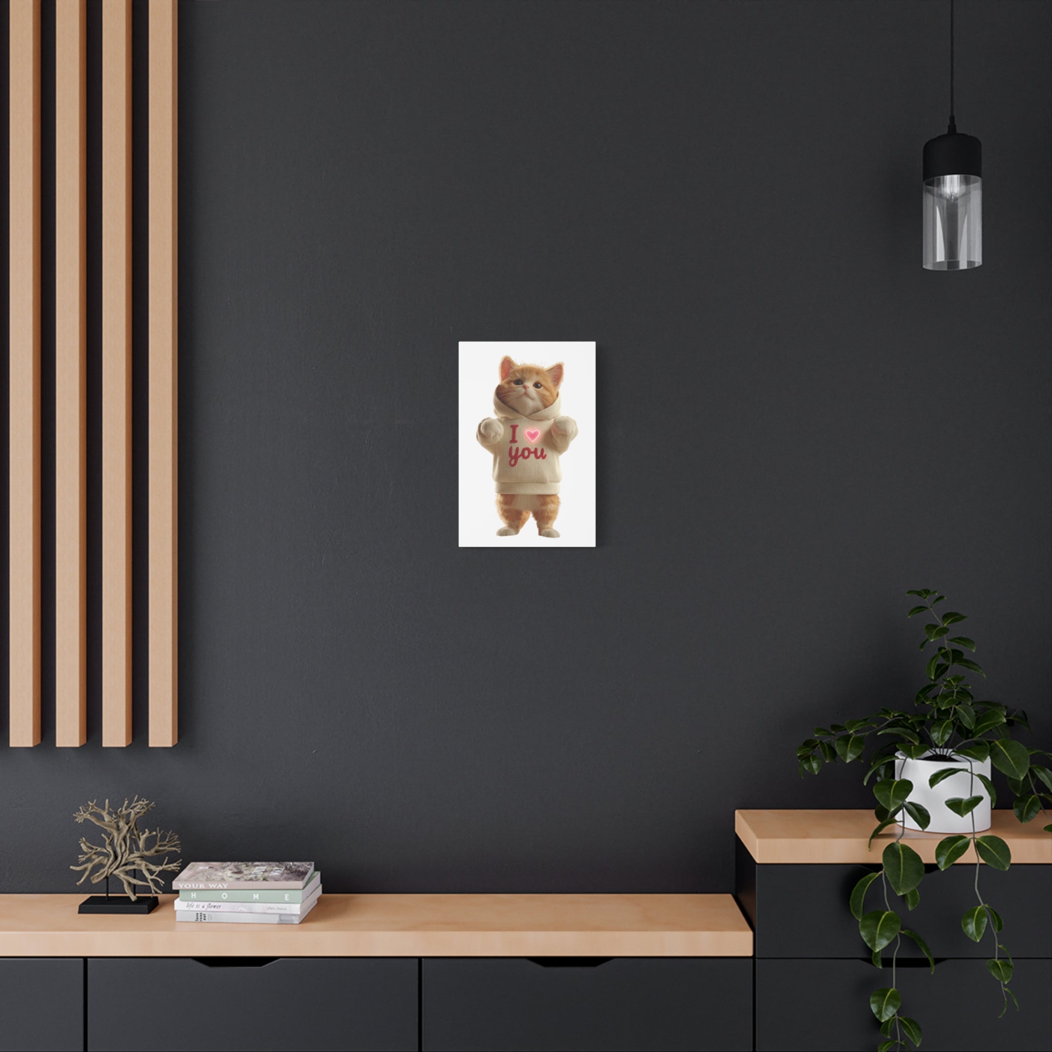 Cute Kittens 'I  You' Canvas Wall Art — Stretched Matte Print