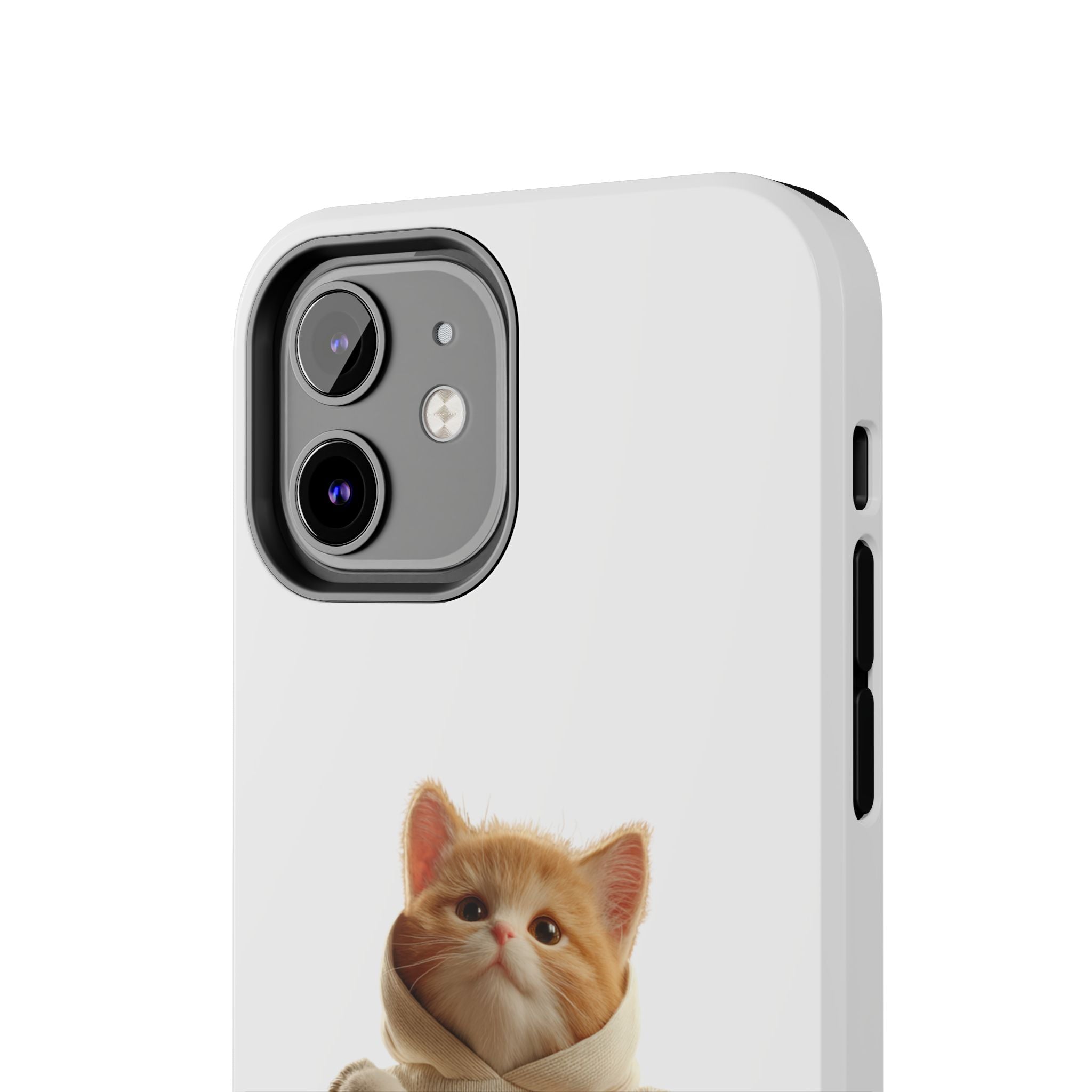 Cute Cat Tough Phone Case – 'I  You' Design