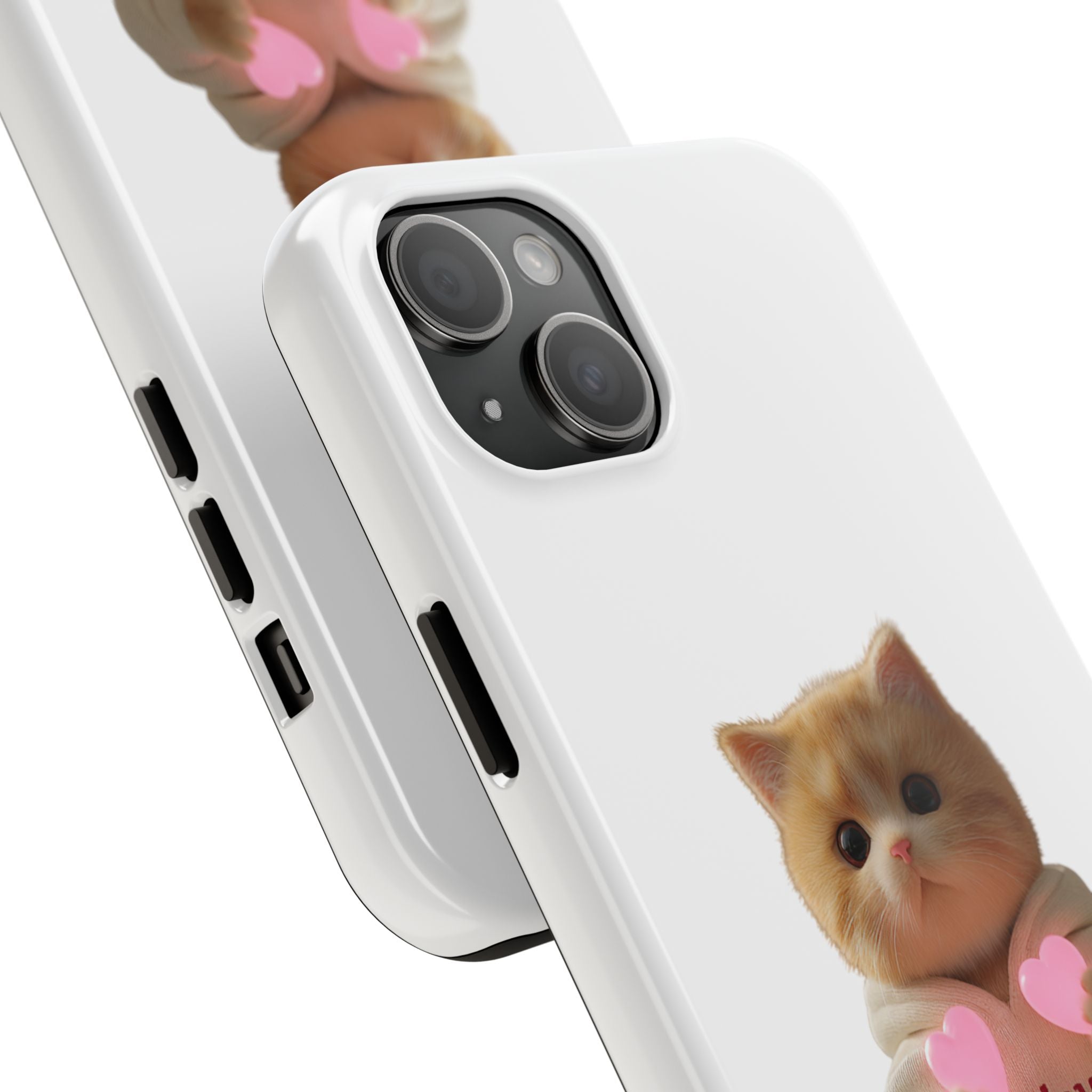 Cute Cat Tough Phone Case - I Love You Design