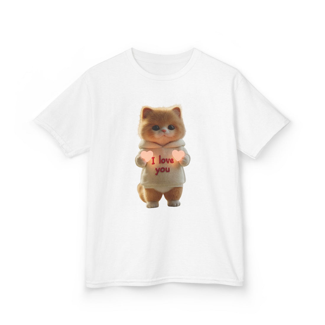 Kids Tee — Cute Teddy Holding 'I Love You' Graphic