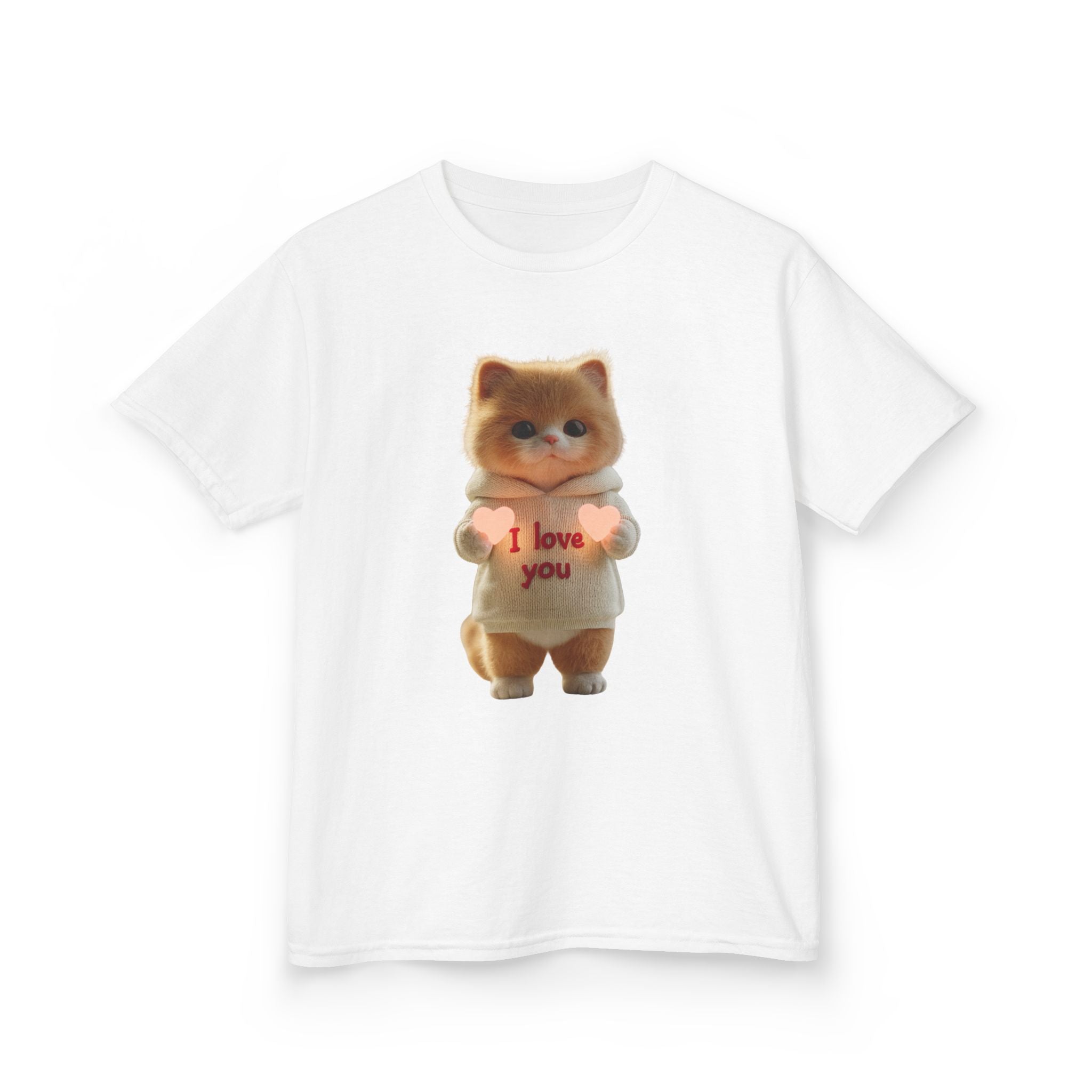 Kids Tee — Cute Teddy Holding 'I Love You' Graphic