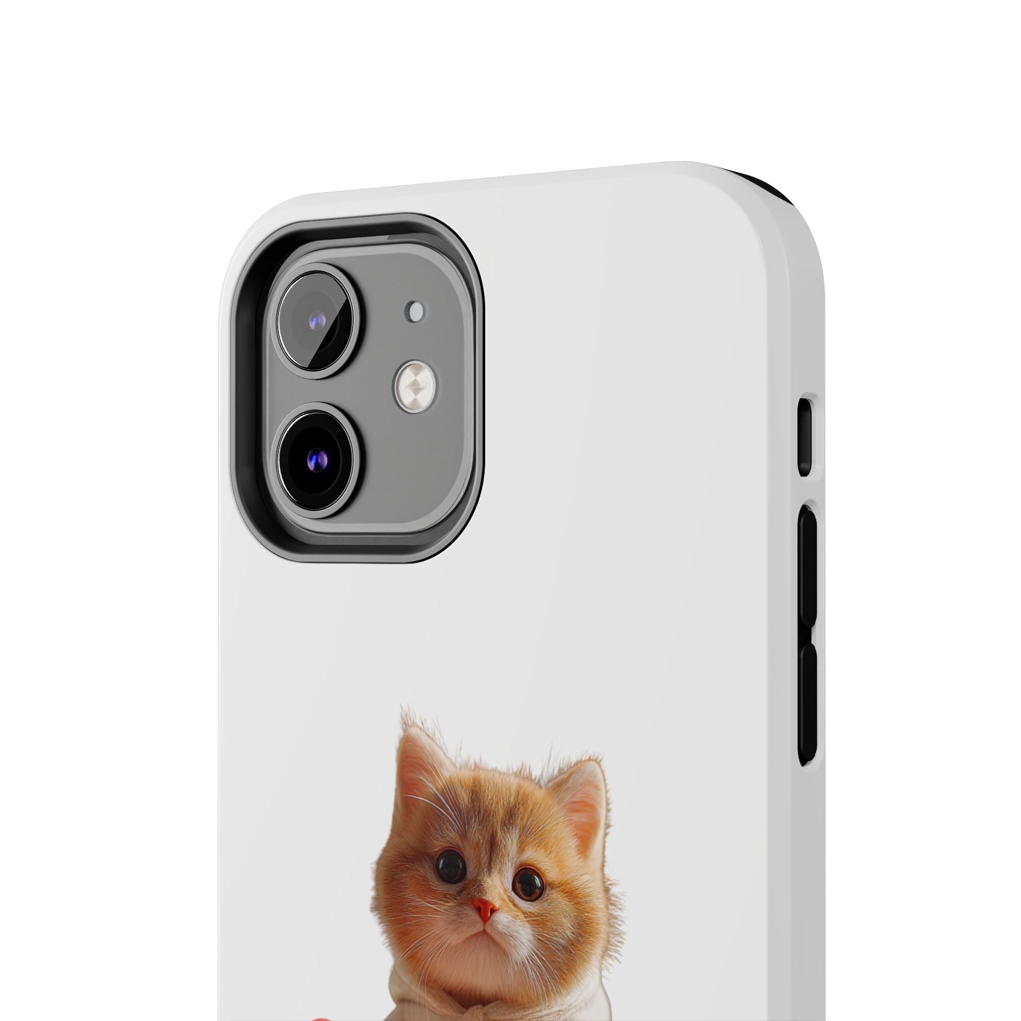 Cute Kitten ‘Love You’ Heart Paw Tough Protective Case