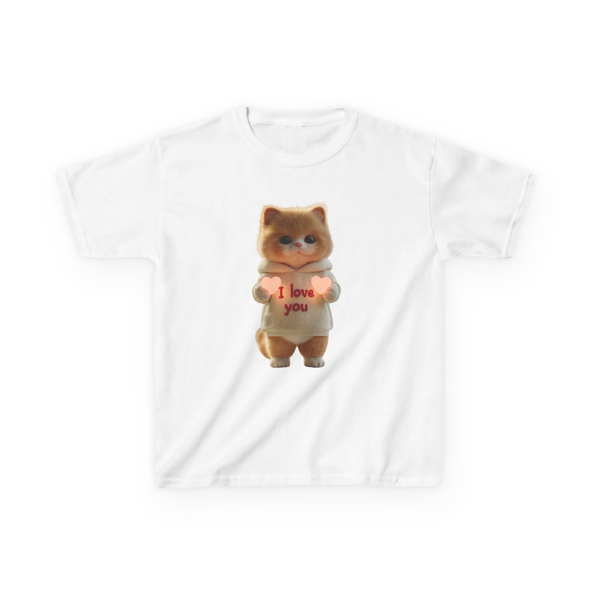 Kids Tee — Cute Teddy Holding 'I Love You' Graphic