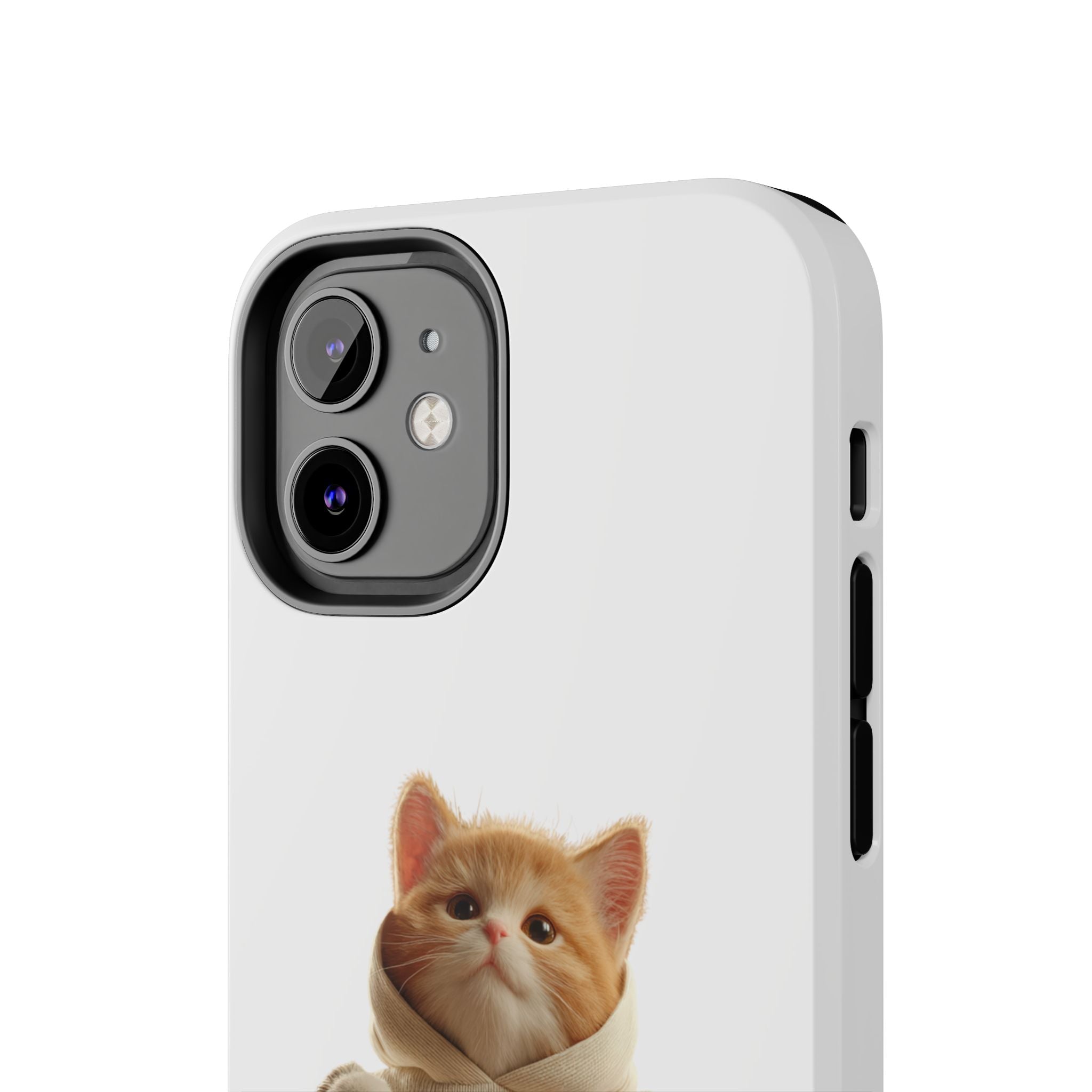 Cute Cat Tough Phone Case – 'I  You' Design
