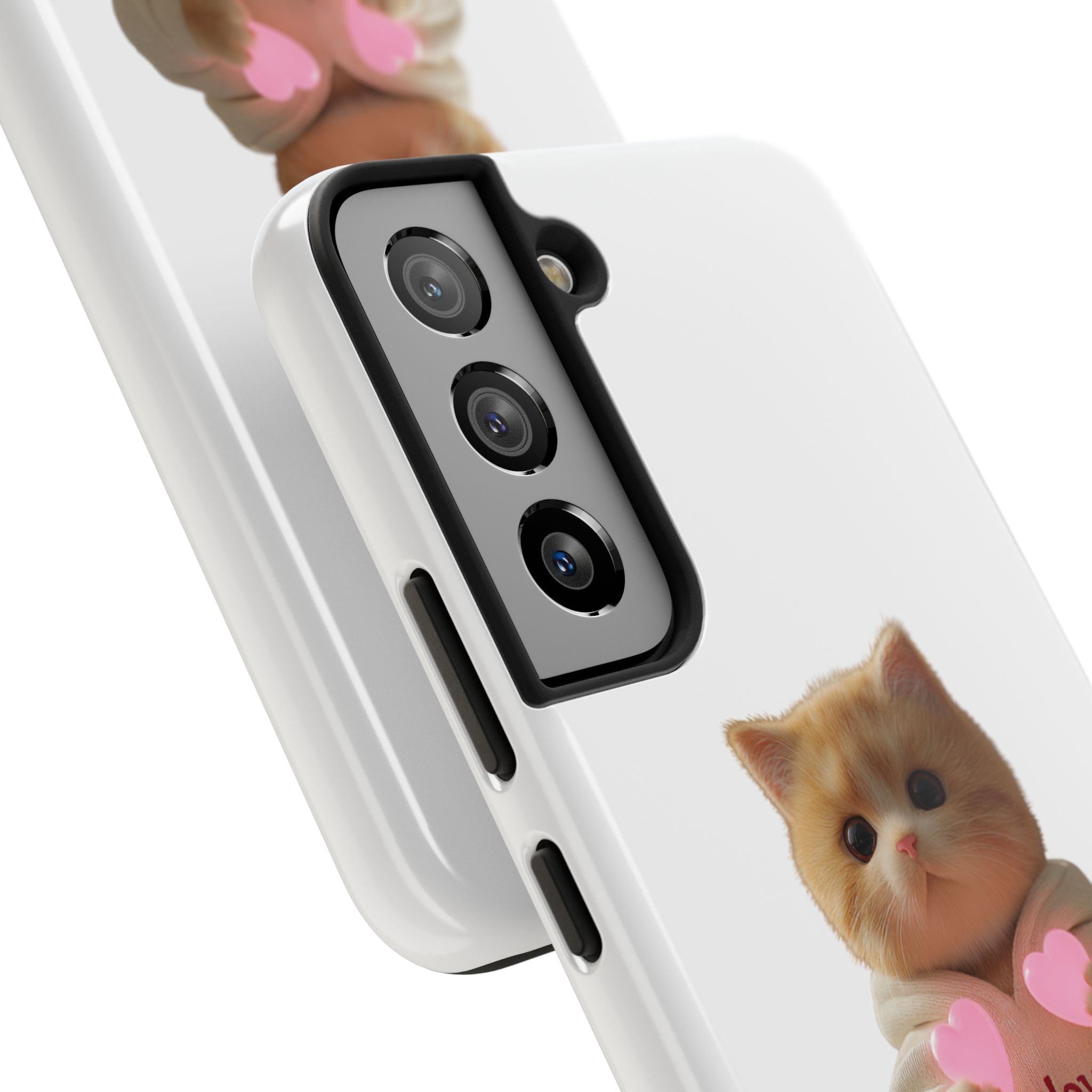 Cute Cat Tough Phone Case - I Love You Design