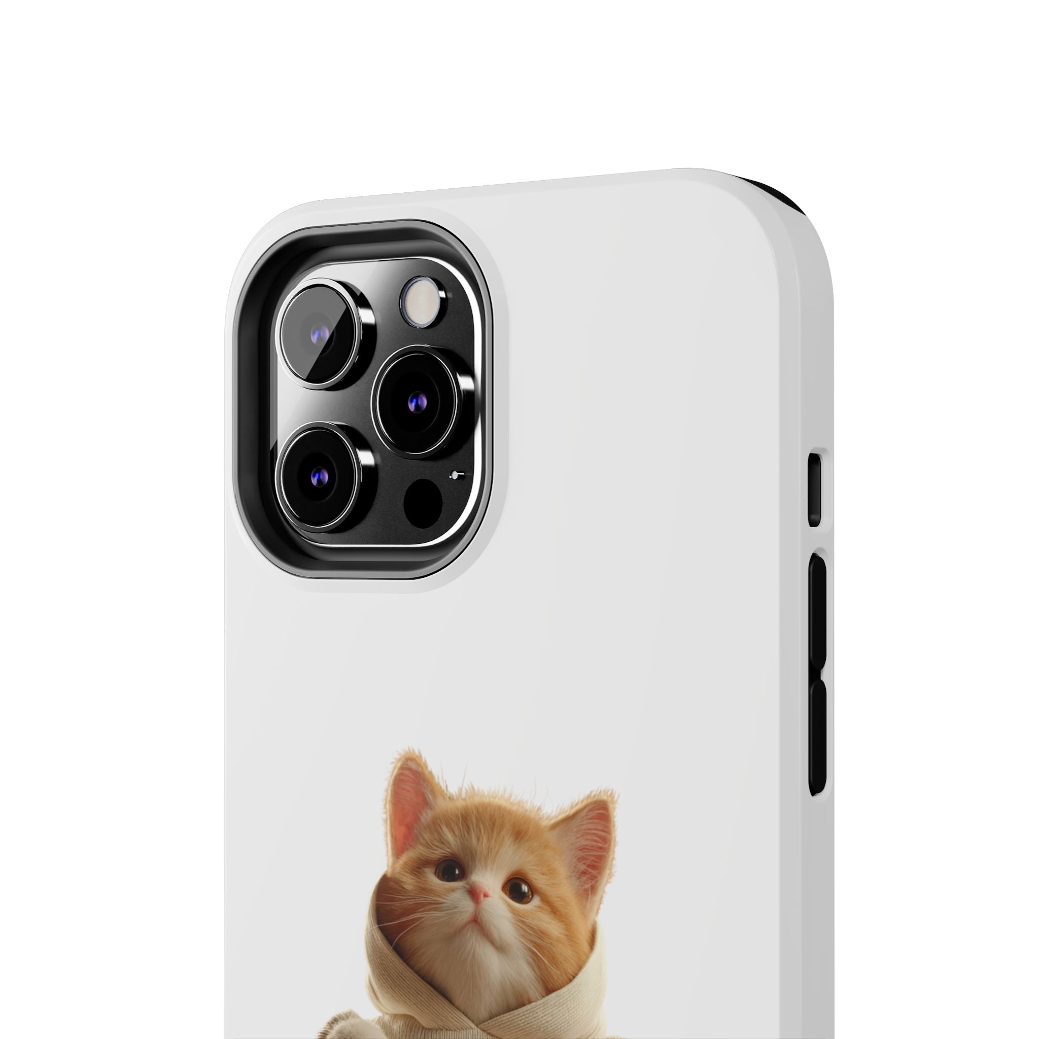 Cute Cat Tough Phone Case – 'I  You' Design