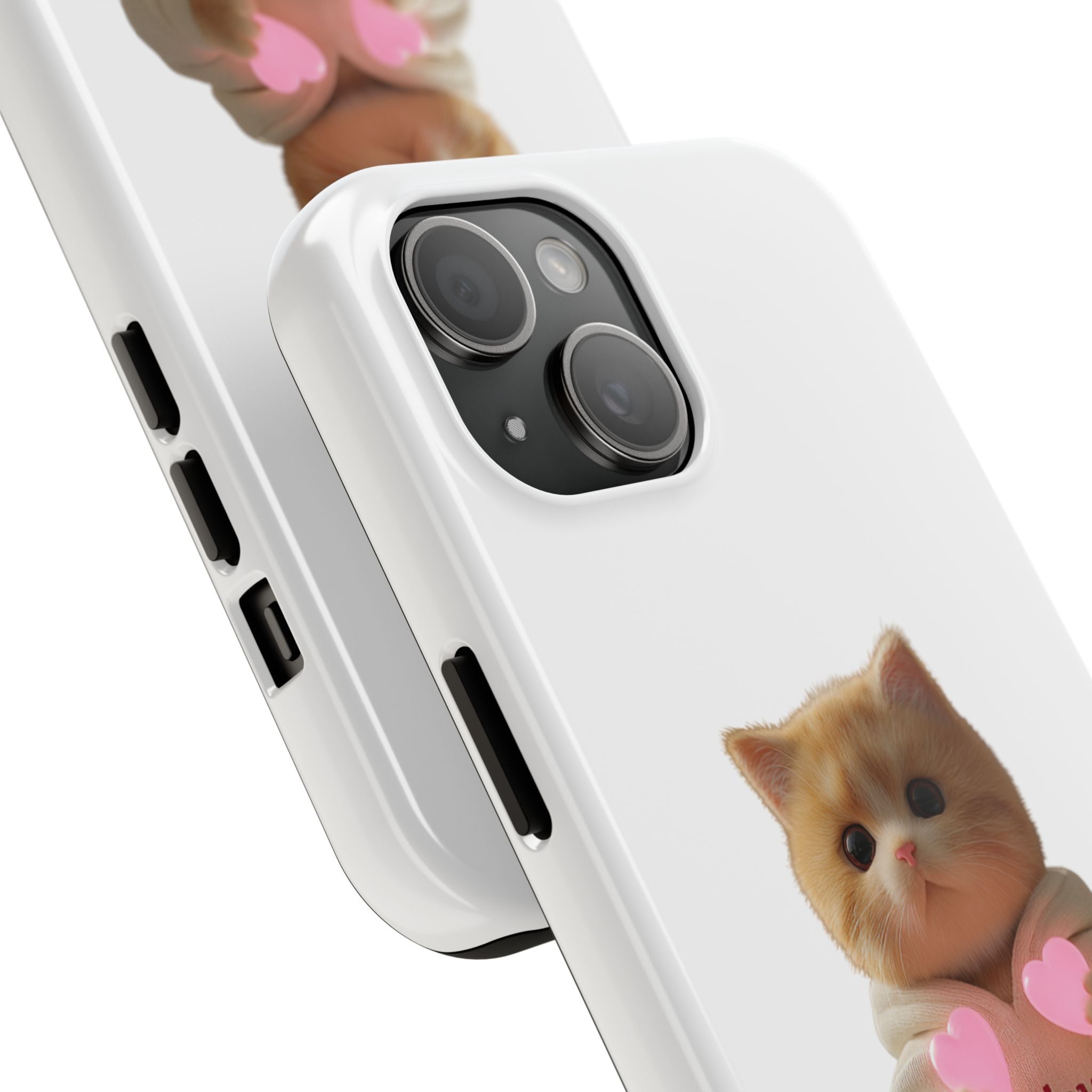 Cute Cat Tough Phone Case - I Love You Design