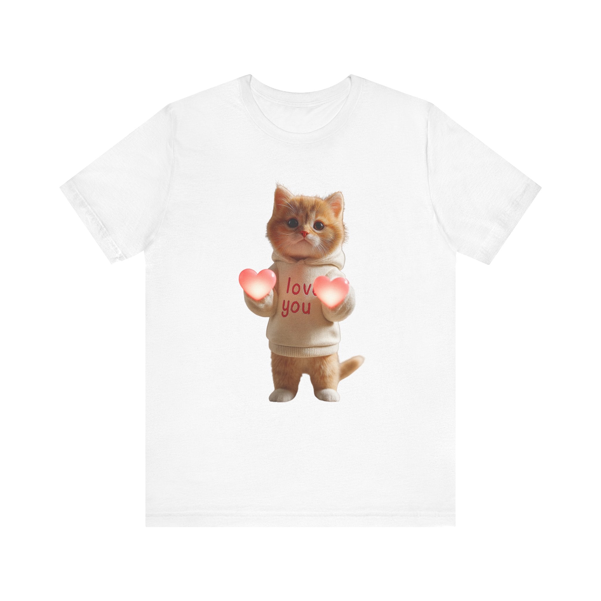 Cute Cat Love You Tee Shirt