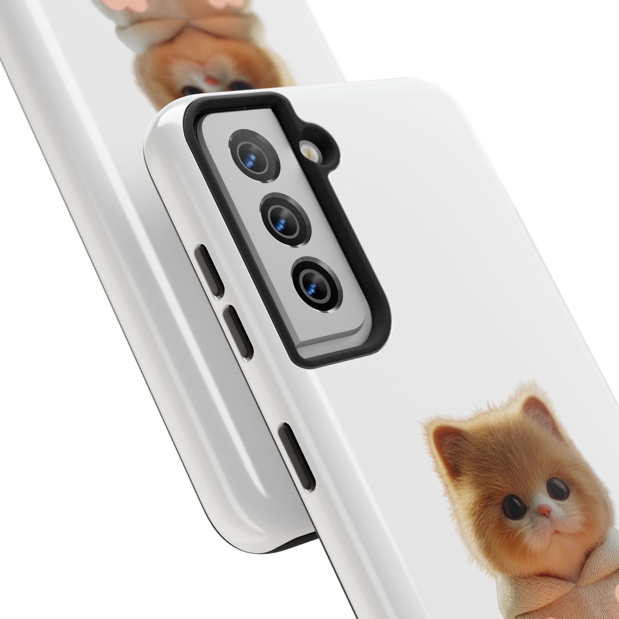 Cute Cat Love Phone Case - Tough Protection with Adorable Design