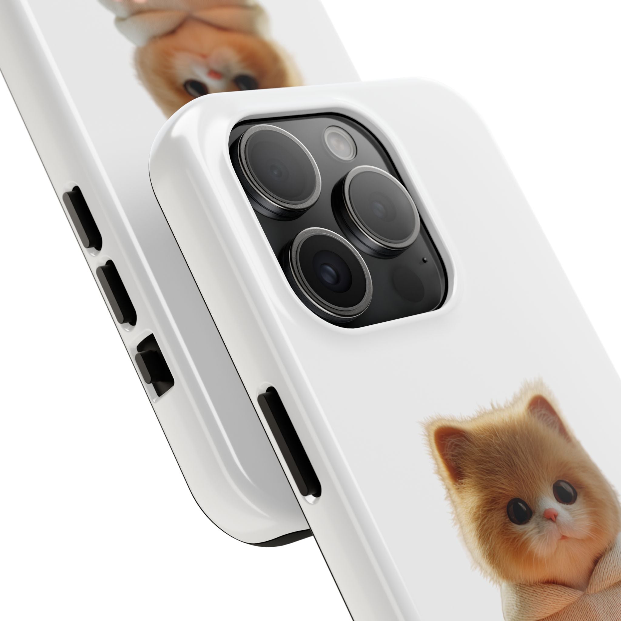 Cute Cat Love Phone Case - Tough Protection with Adorable Design