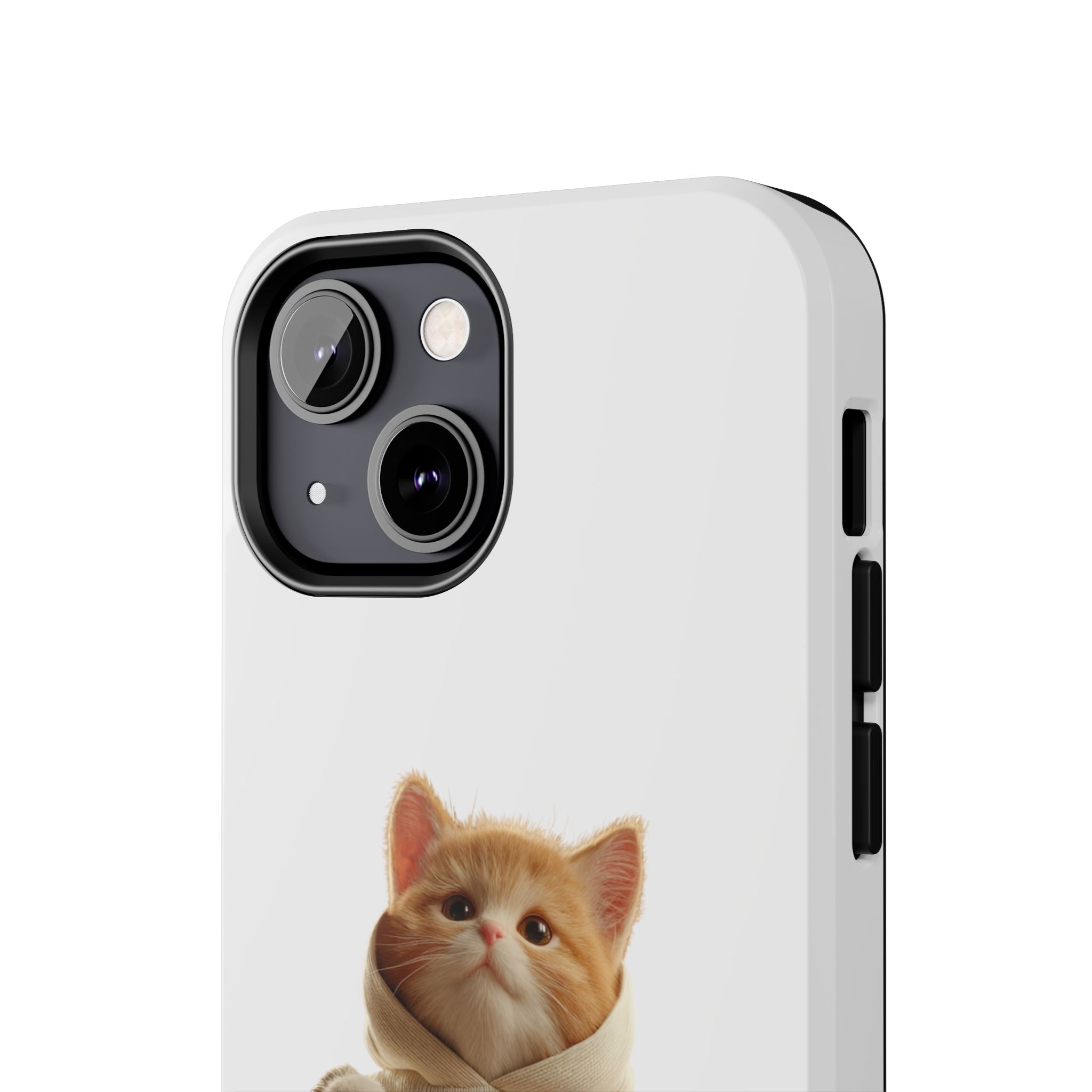 Cute Cat Tough Phone Case – 'I  You' Design
