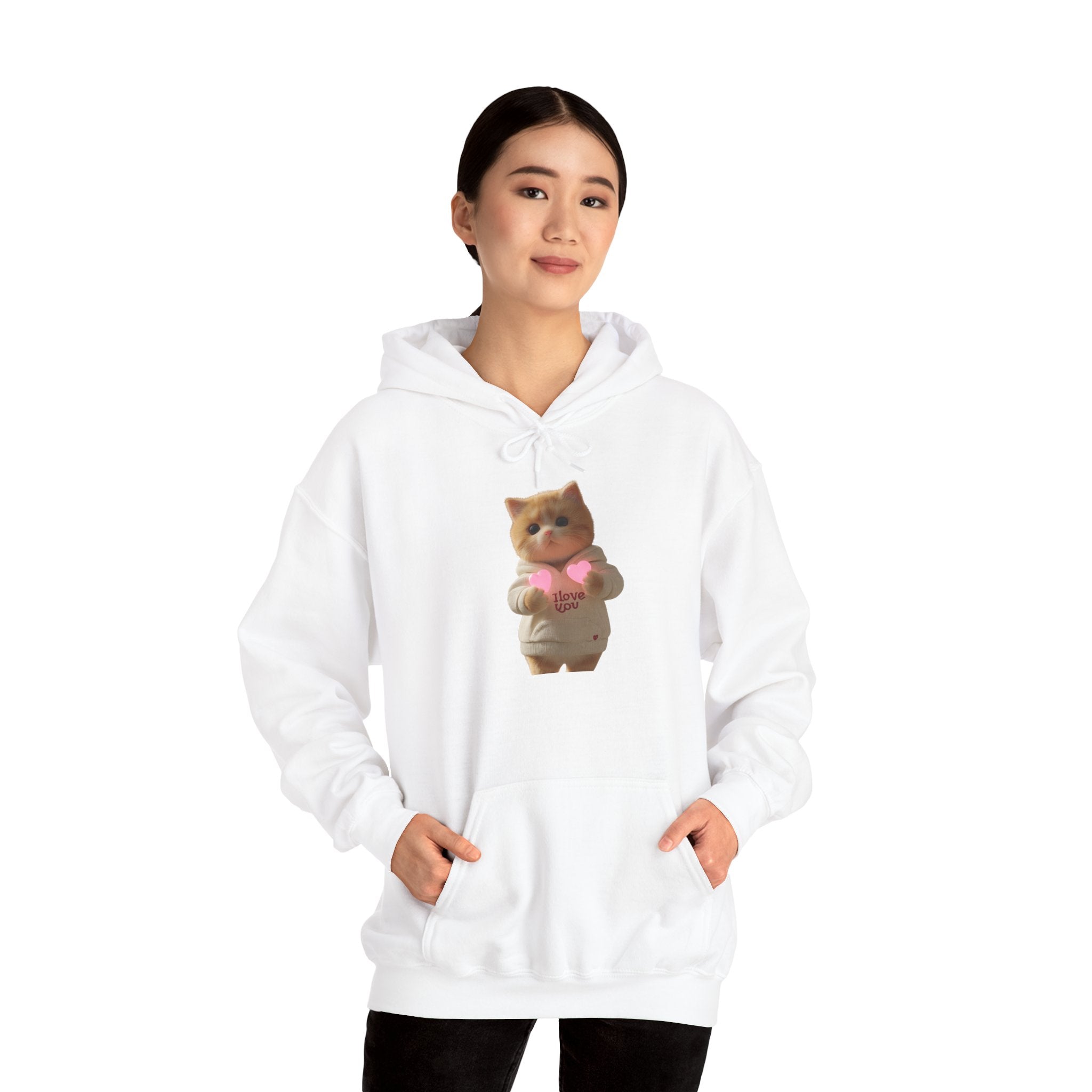 Cute Cat Love Hoodie for Cat Lovers
