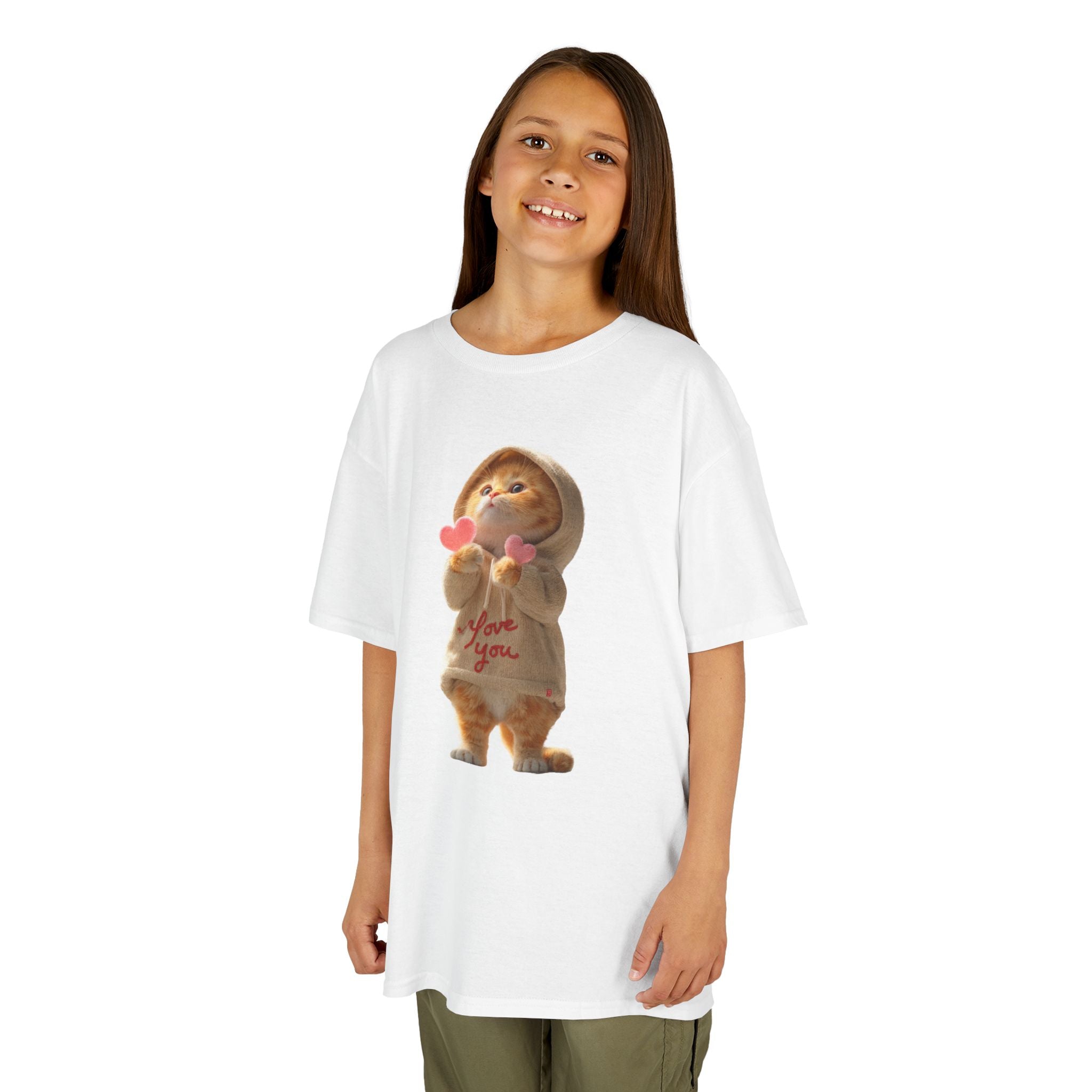 Kids Tee — Cute Sloth Holding Hearts “Love You” Valentine Shirt