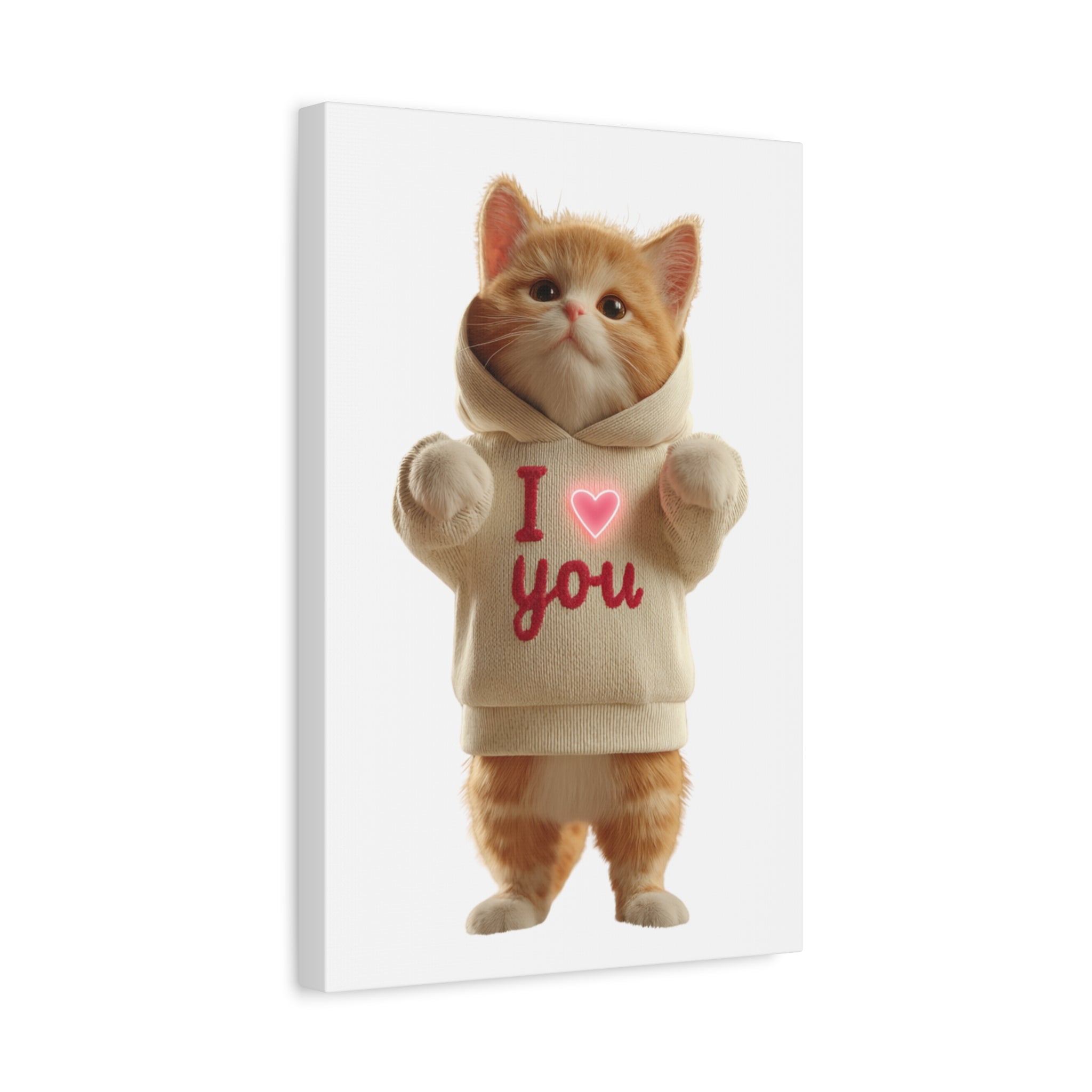 Cute Kittens 'I  You' Canvas Wall Art — Stretched Matte Print