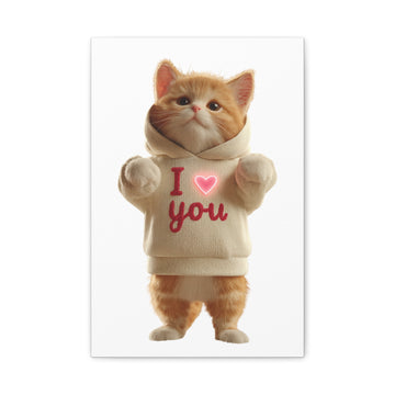 Cute Kittens 'I  You' Canvas Wall Art — Stretched Matte Print