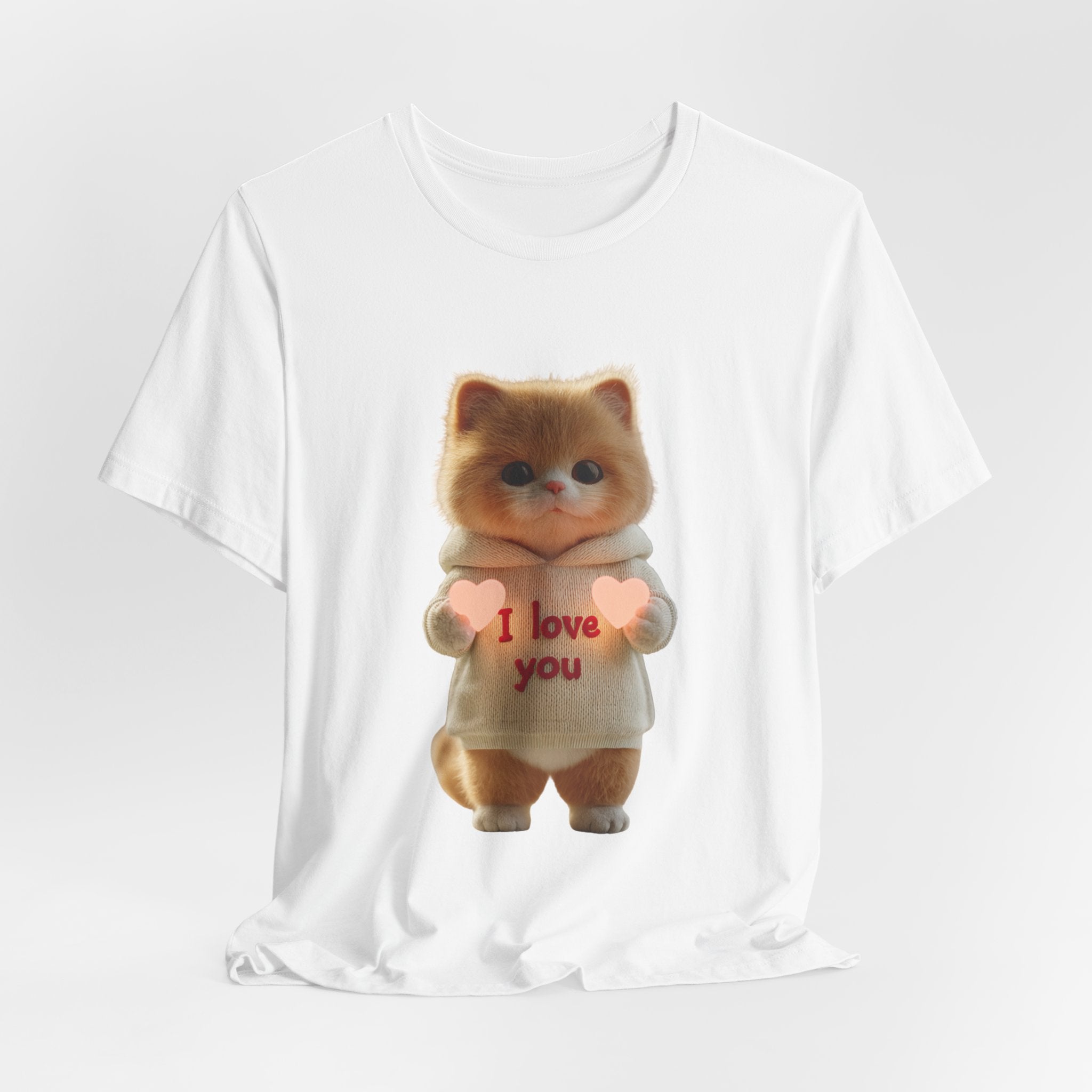 Cute Cat 'I Love You' Unisex Tee