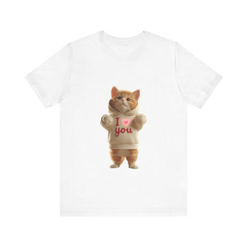 Cute Cat 'I Love You' Unisex Tee