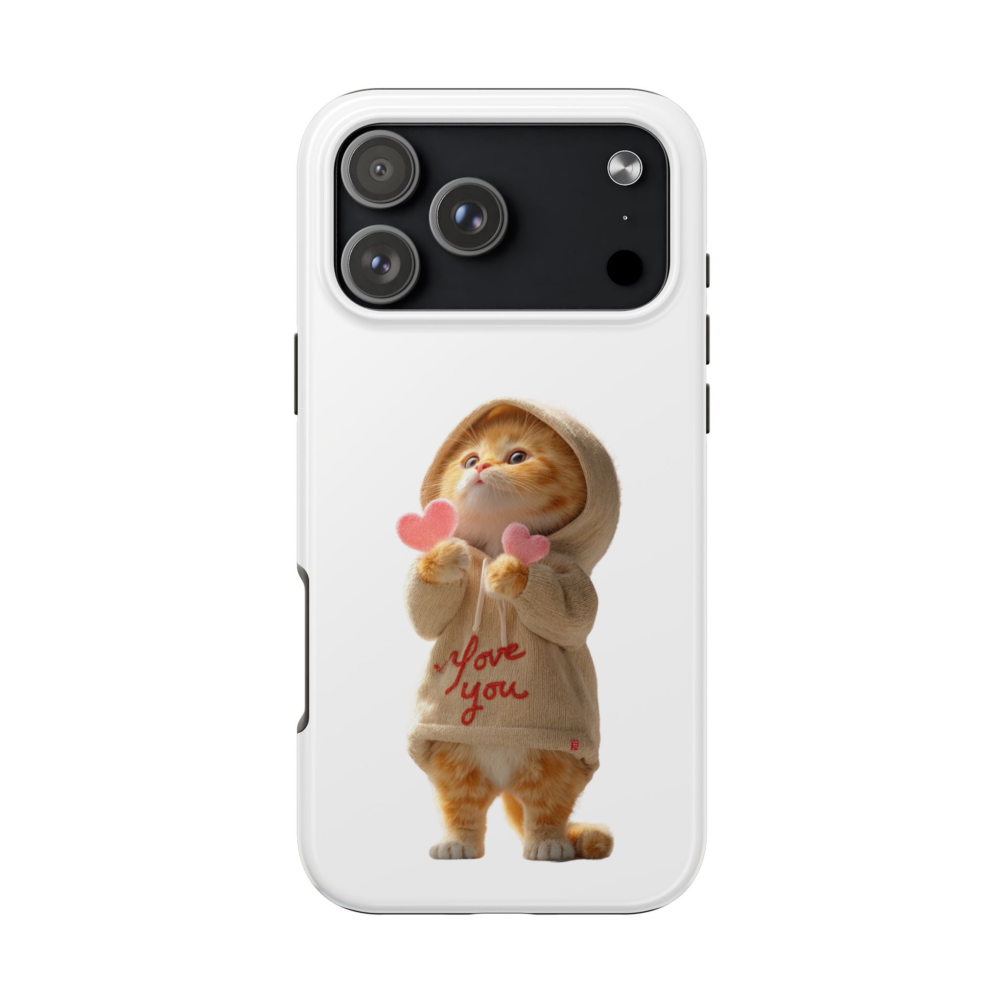 Cute Cat Phone Case - Love You Design